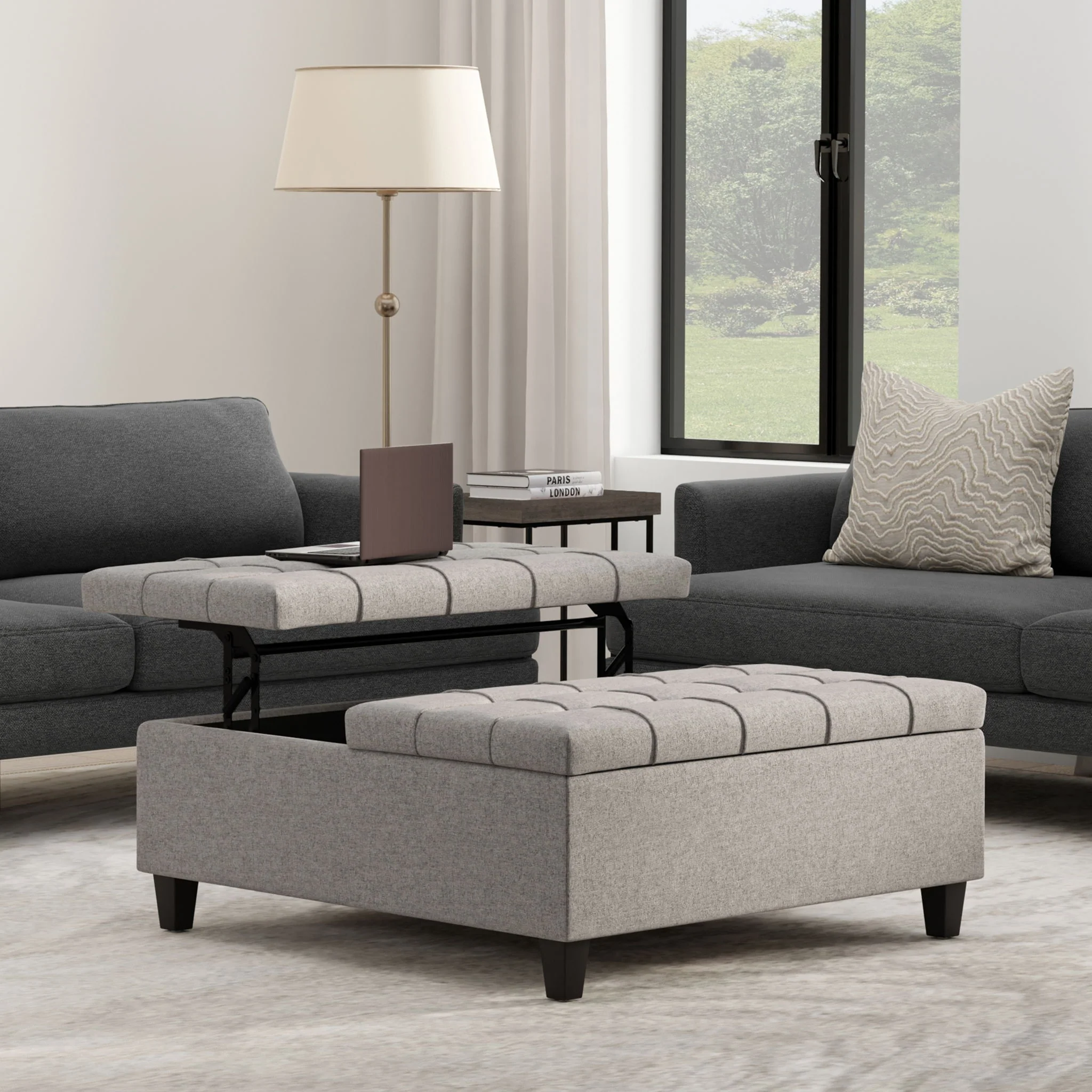 Harrison - Upholstered Coffee Table Storage Ottoman - Image 162
