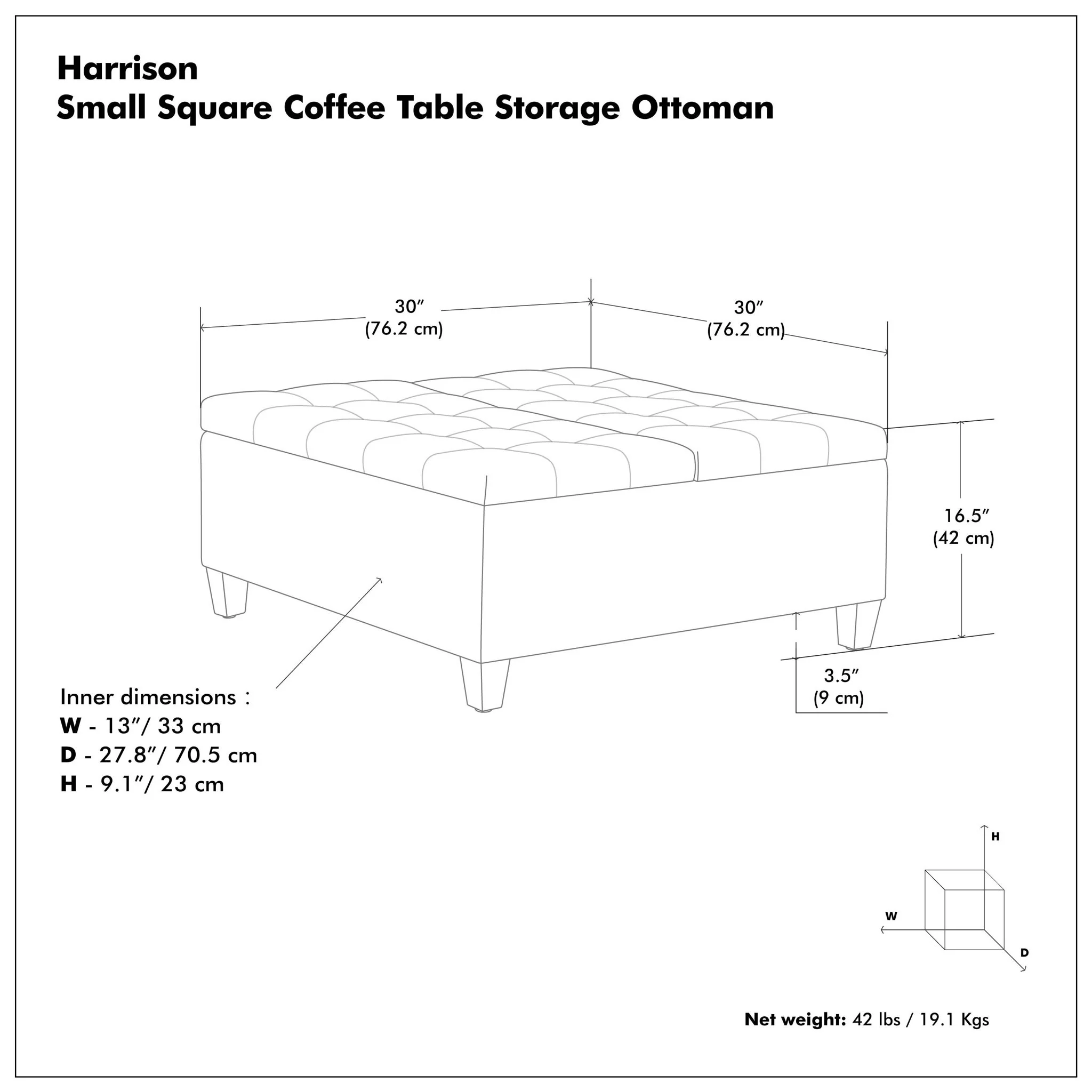 Harrison - Upholstered Coffee Table Storage Ottoman - Image 46