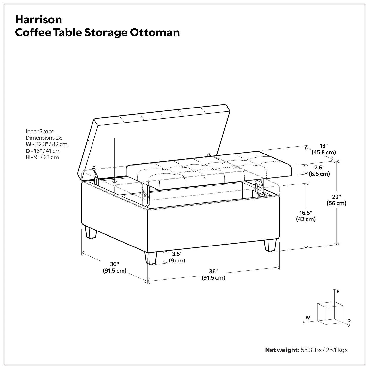 Harrison - Upholstered Coffee Table Storage Ottoman - Image 96