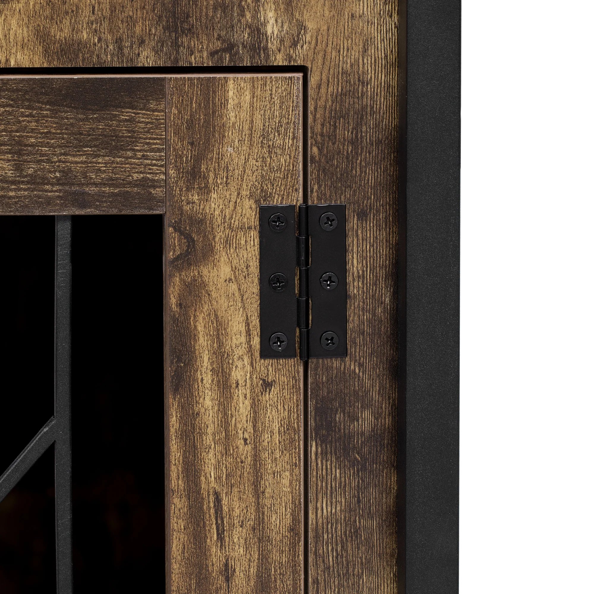 Hawthorne 59-Inch Pet-Friendly Furniture Hutch with Power Outlets and Sliding Dog Crate - Image 14