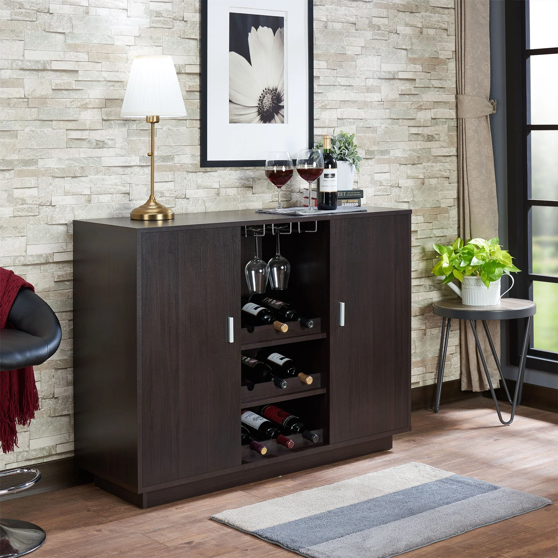 Hazen - Wine Cabinet II - Espresso - Image 6