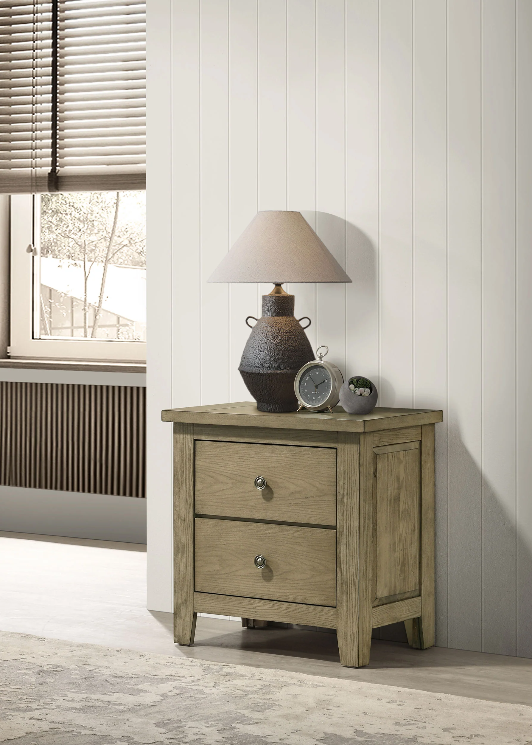 Hazlewood 2-Drawer Nightstand in Vineyard Oak - Image 2