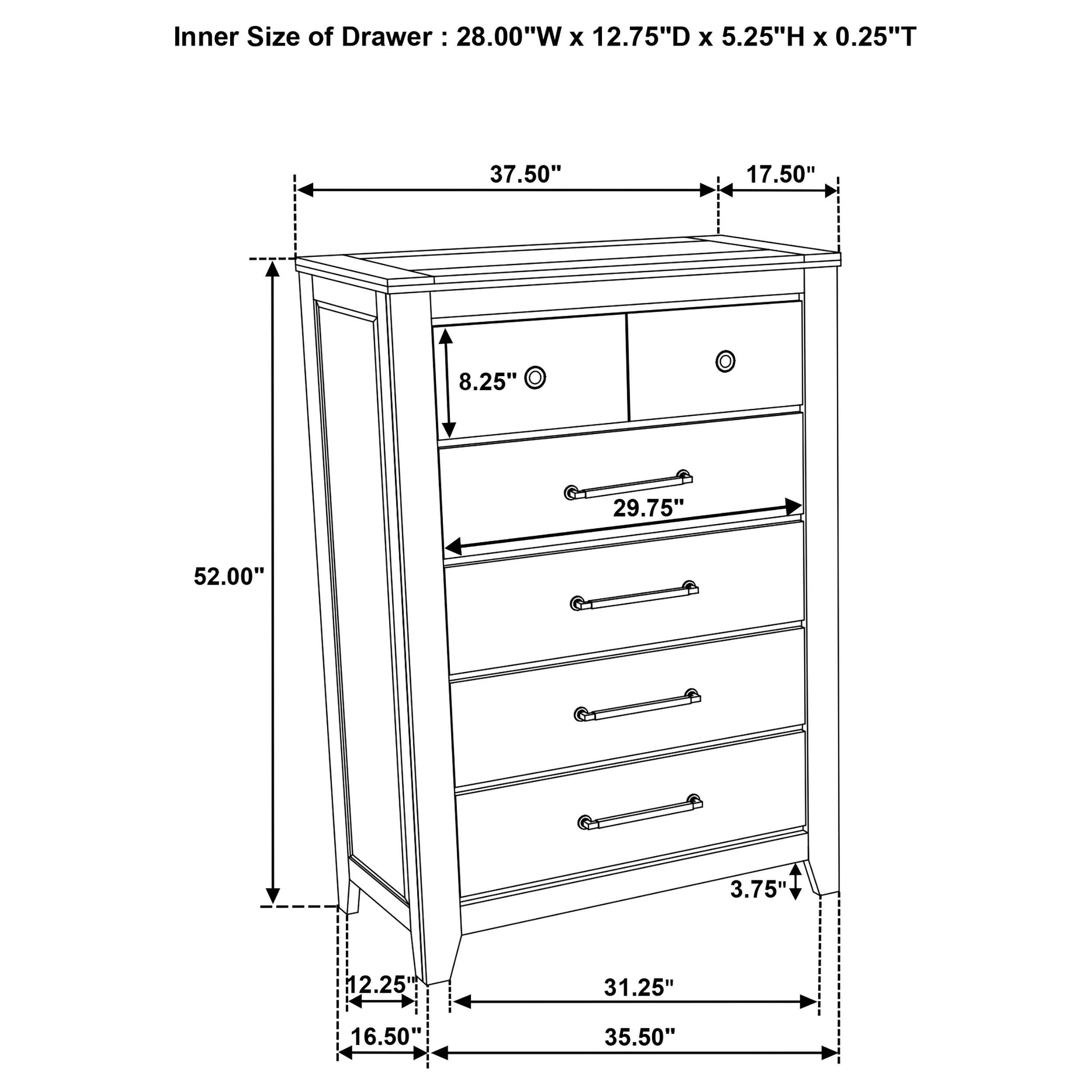 Hazlewood 5-Drawer Chest, Vineyard Oak - Image 11