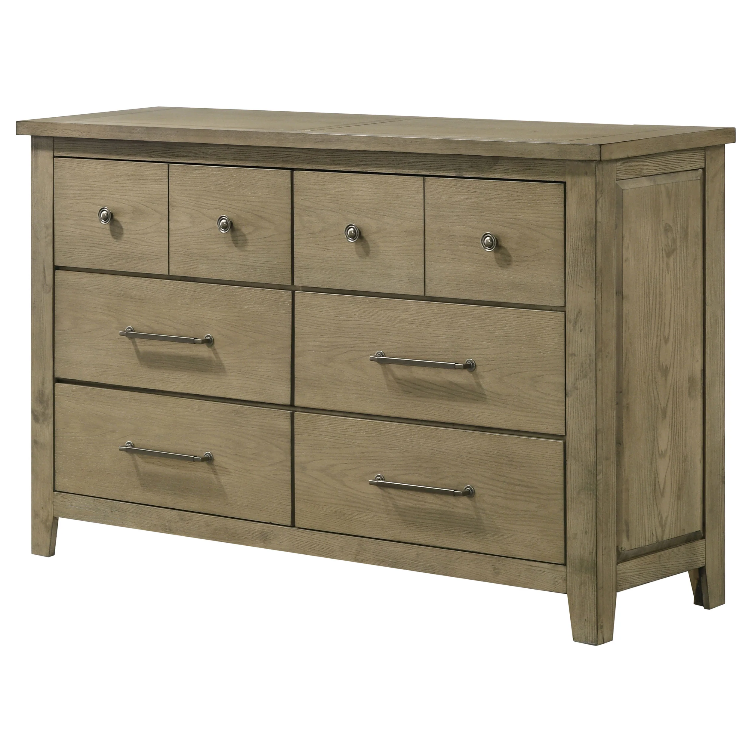 Hazlewood 6-Drawer Bedroom Dresser, Vineyard Oak - Image 3
