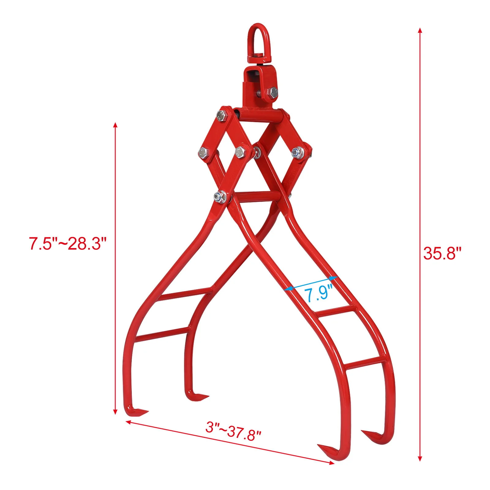 Heavy-Duty 4 Claw Timber Log Lifting Tongs Grabber - Image 12