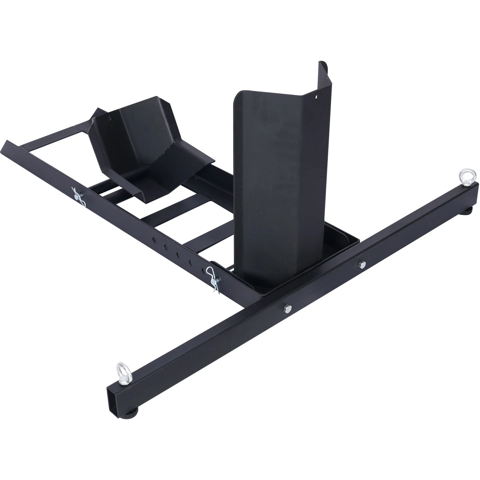 Heavy Duty Adjustable Motorcycle Stand / Wheel Chock 1800 Lb Capacity - Black - Image 7