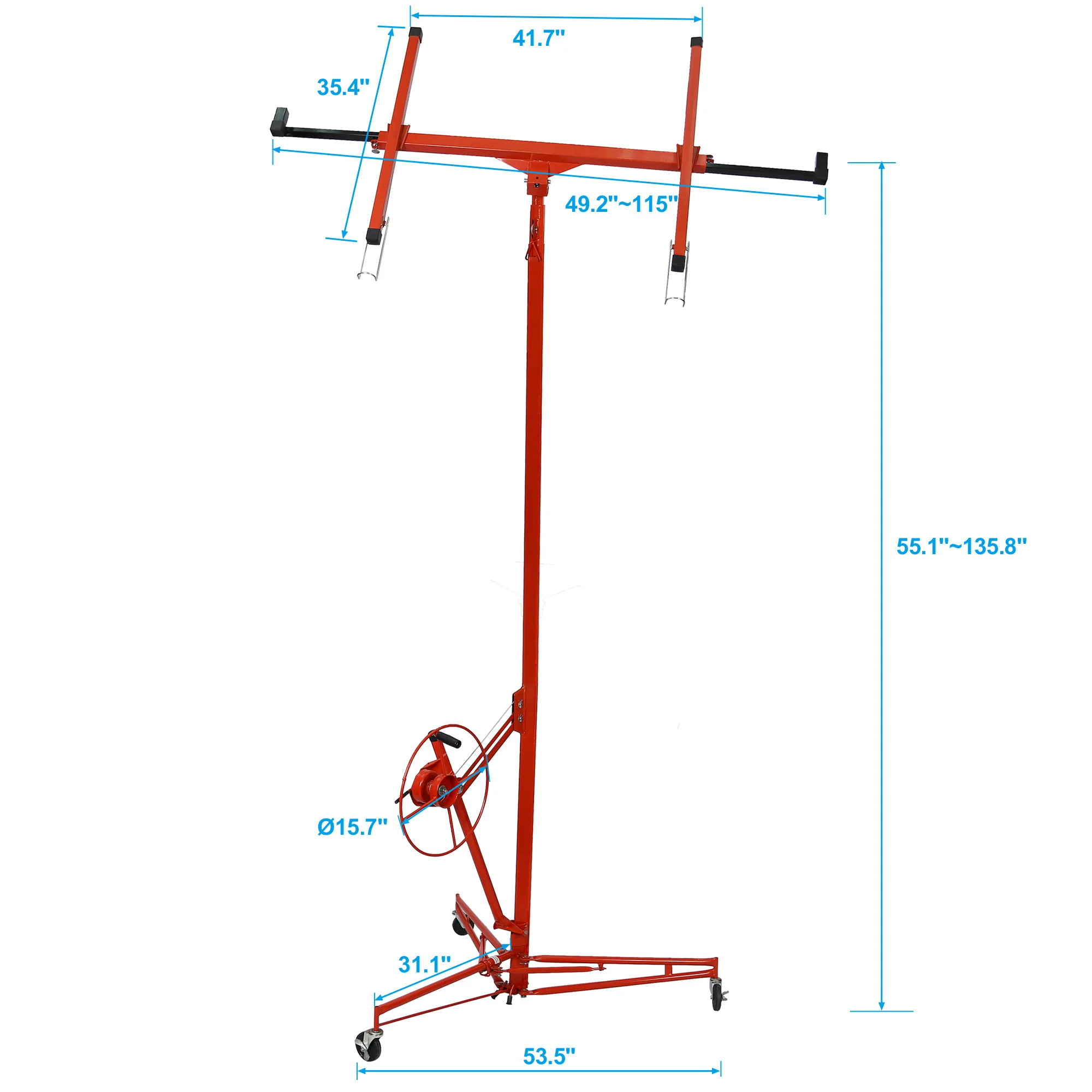 Heavy Duty Drywall Lift Panel Hoist With Adjustable Height And Safety Features - Image 13