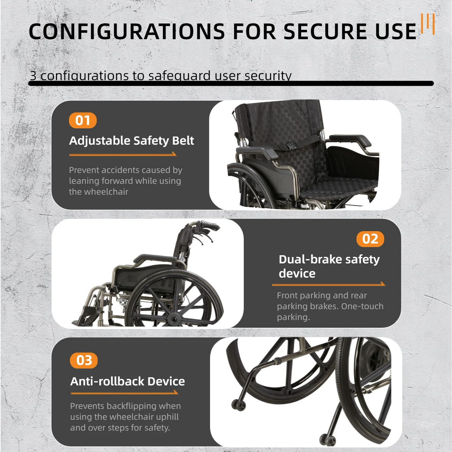 Heavy Duty Foldable Manual Wheelchair Double X Force Support With Adjustable Seat Belt Breathable Cushion & Anti Backflip Design 24" Tires For All Terrains 350 Lbs Capacity - Black / Silver - Image 2