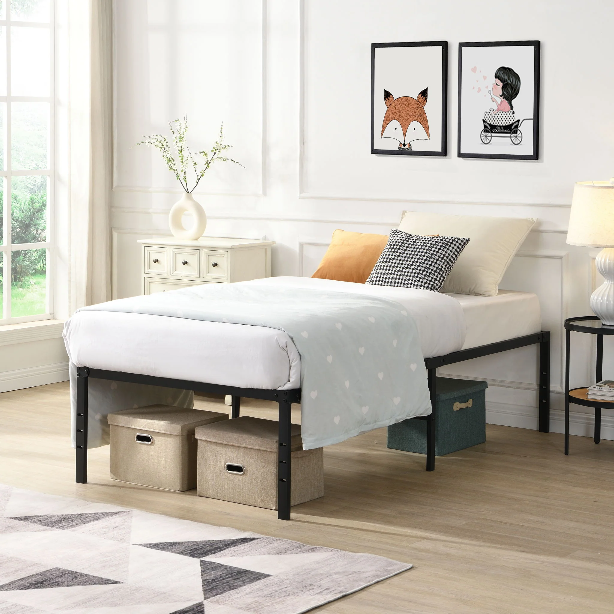 Heavy Duty Metal Bed Frame With Quiet Support - Image 5