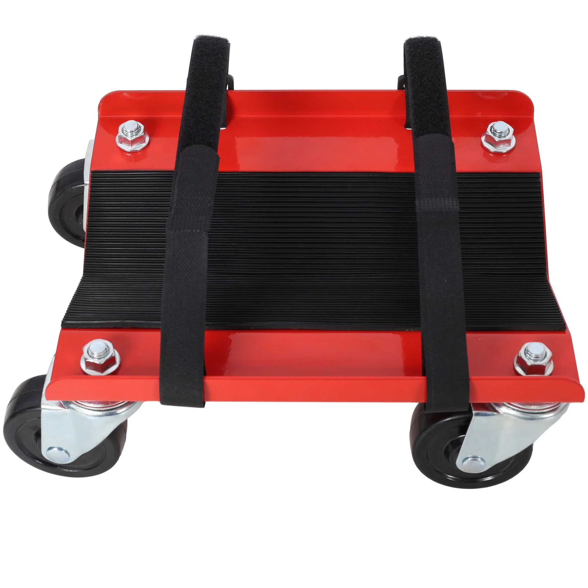Heavy Duty Snowmobile Dolly V Slide With 2.5" Swivel Casters, Rubber Pad, 1500Lbs Capacity Steel - Red - Image 8