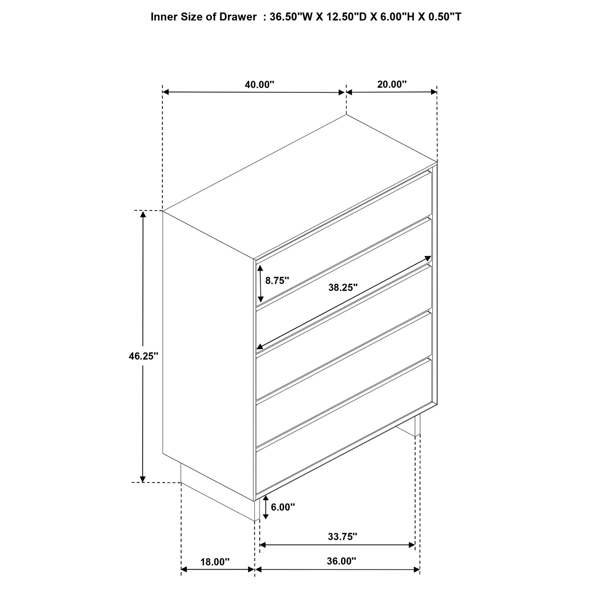 Hemlock - 4 Drawer Chest Of Drawers - Dark Brown - Image 6