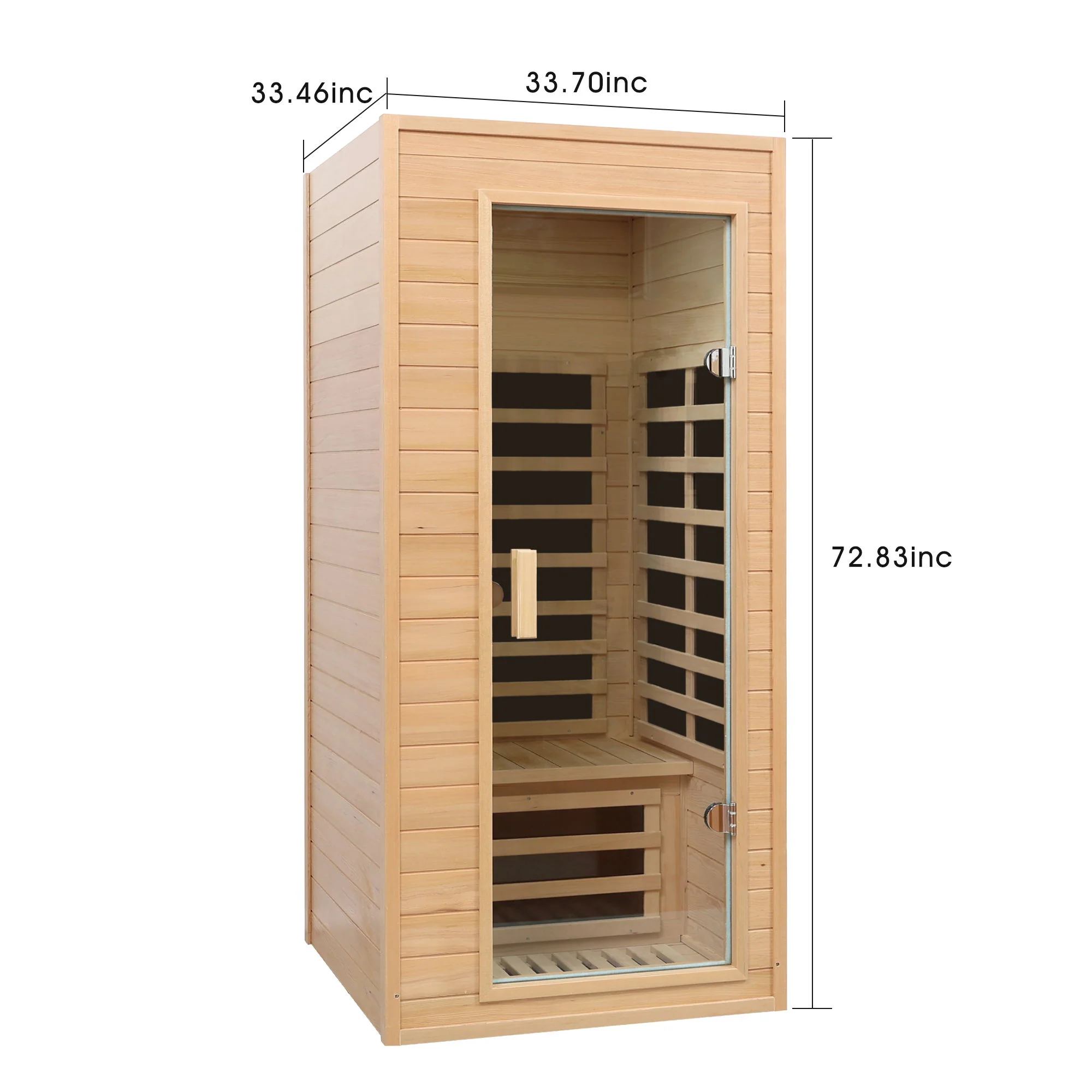 Hemlock Far Infrared Roof Embedded Indoor Sauna Room - Image 6
