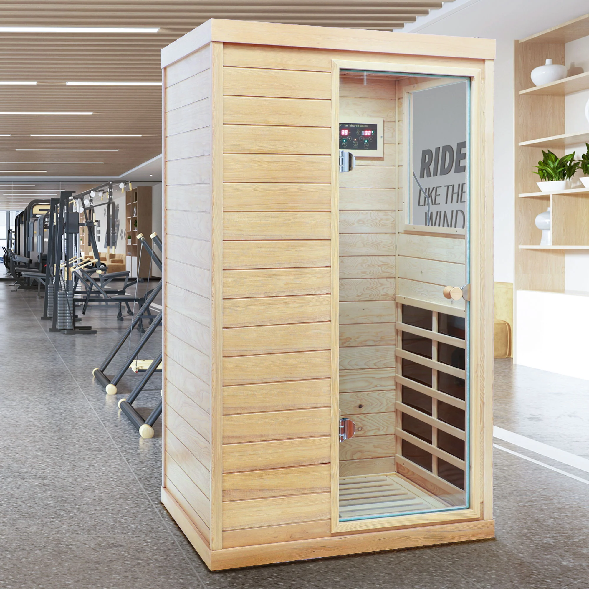 Hemlock Mini 1 Person Far Infrared Door Indoor Sauna Room - Image 16