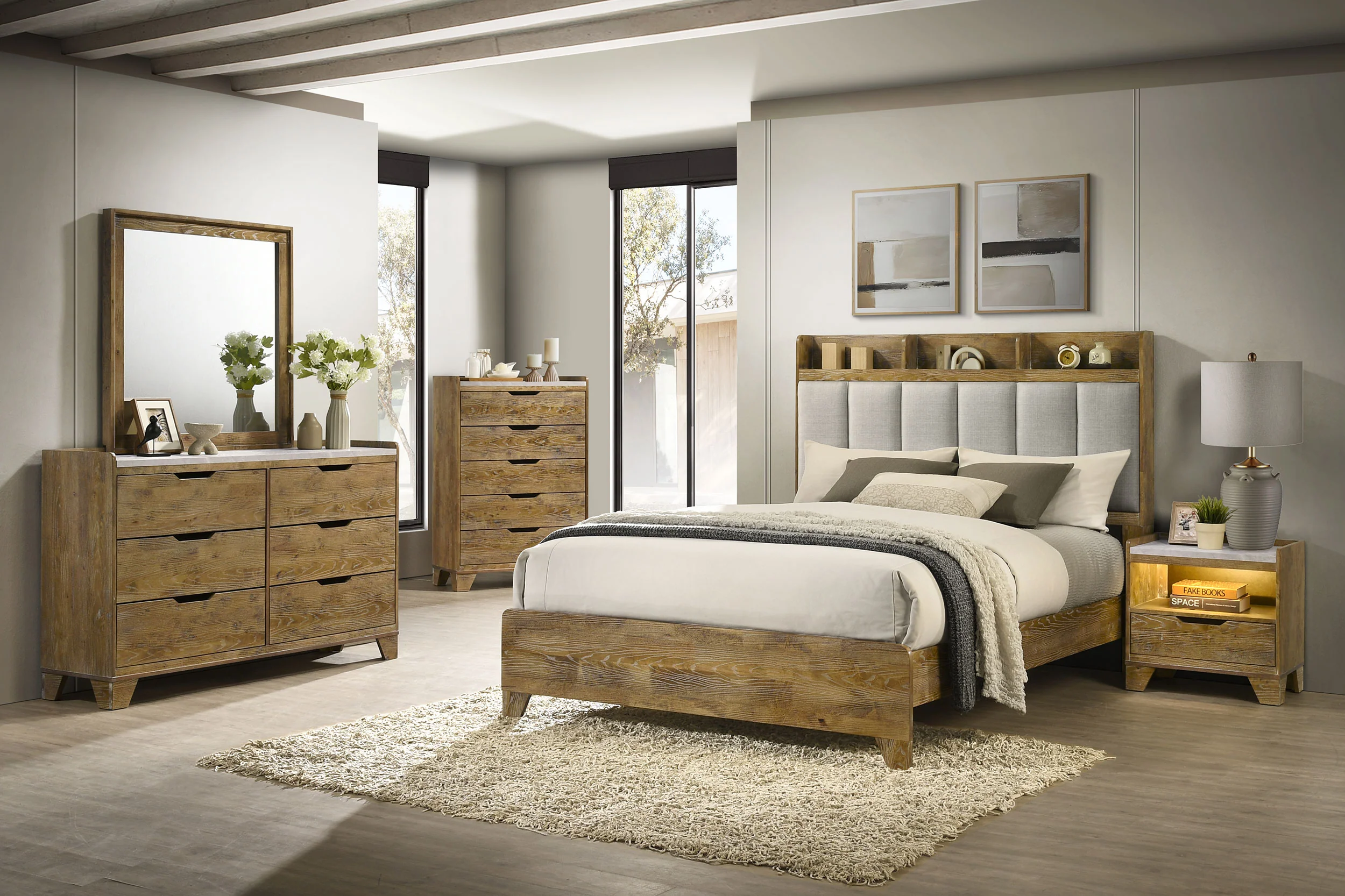 Henderson 6-Drawer Dresser, Medium Oak - Image 13