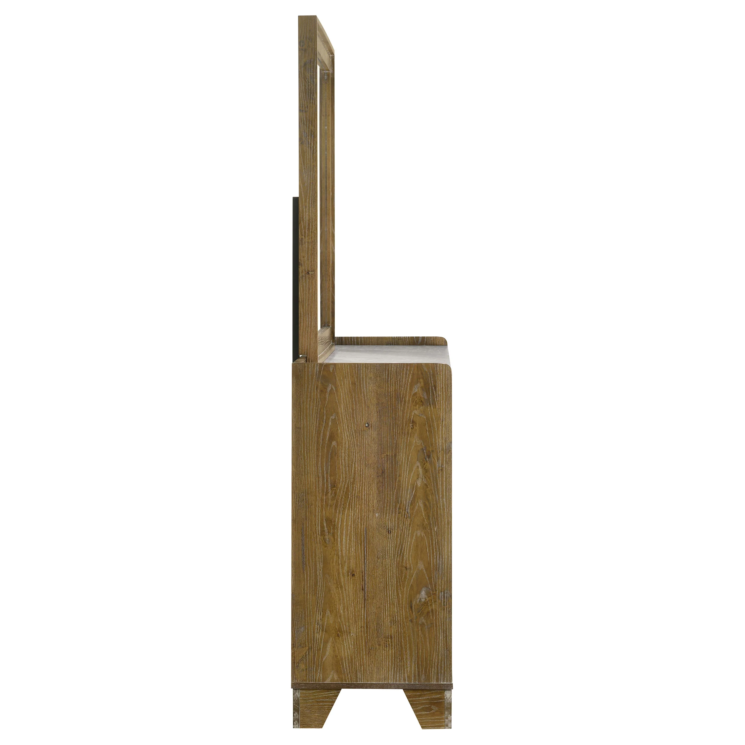 Henderson 6-Drawer Dresser with Mirror, Medium Oak - Image 6