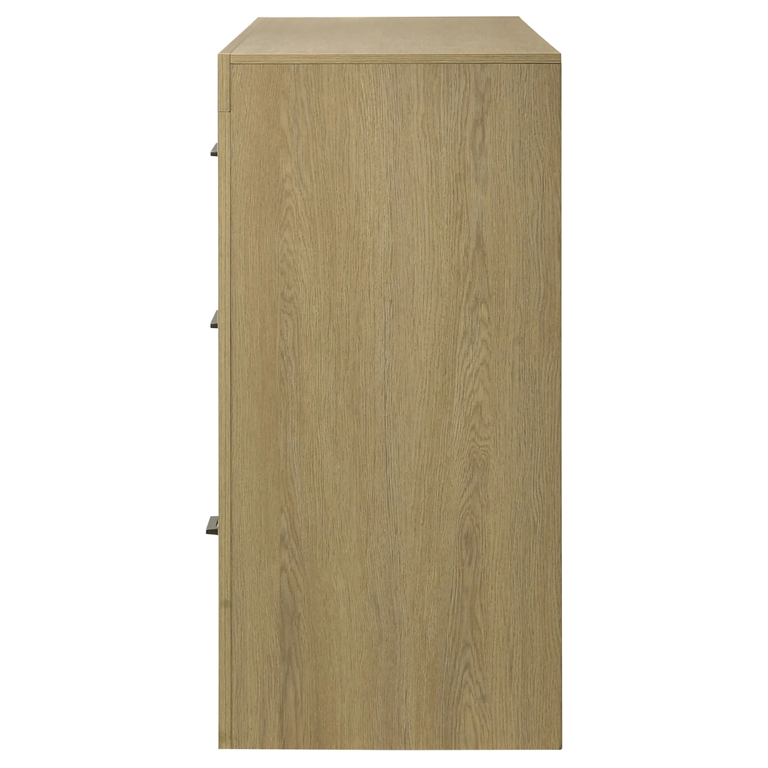 Hendricks 6-Drawer Bedroom Dresser Storage Cabinet Light Oak - Image 5