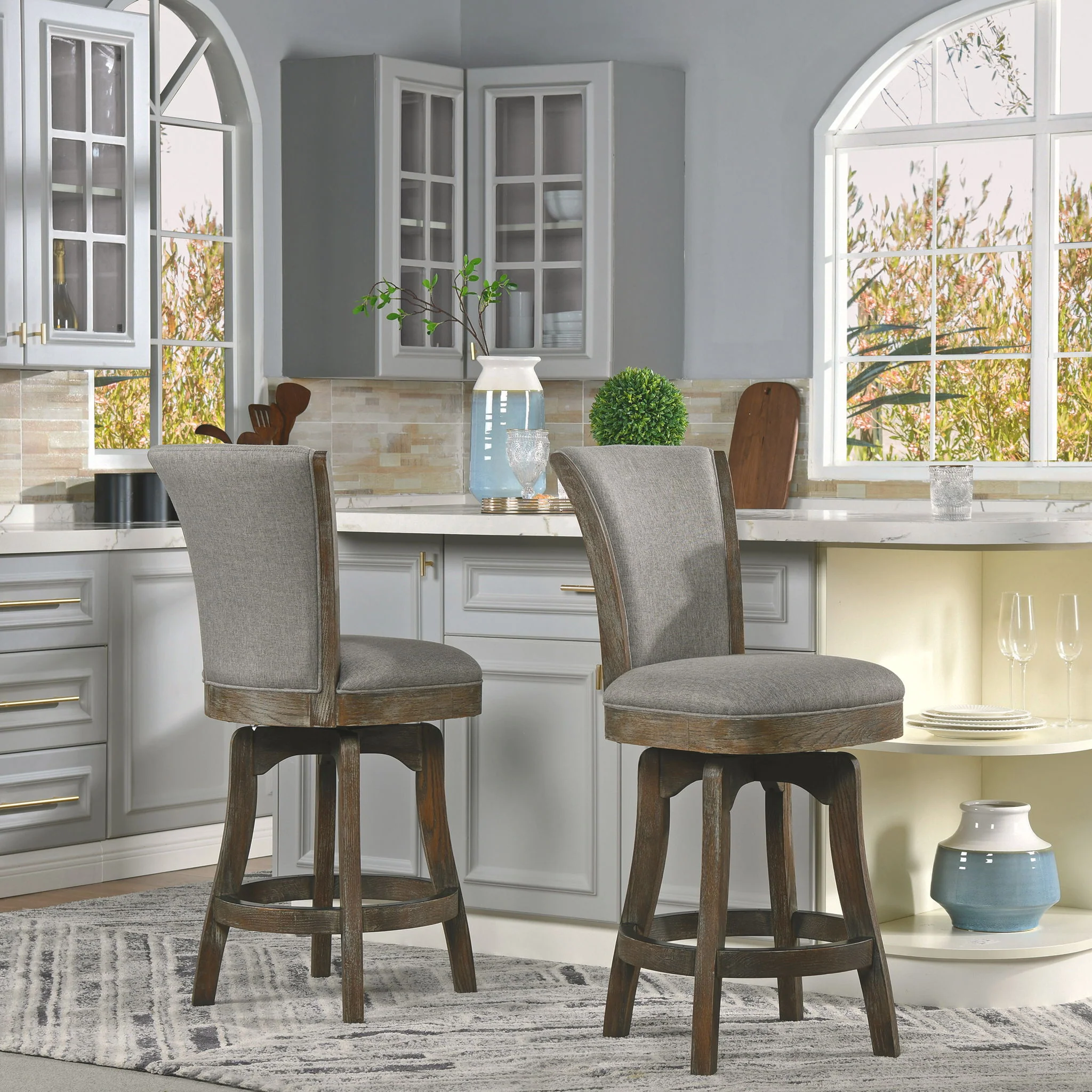 Henry - Armless Swivel Counter Height Bar Stool - Image 6