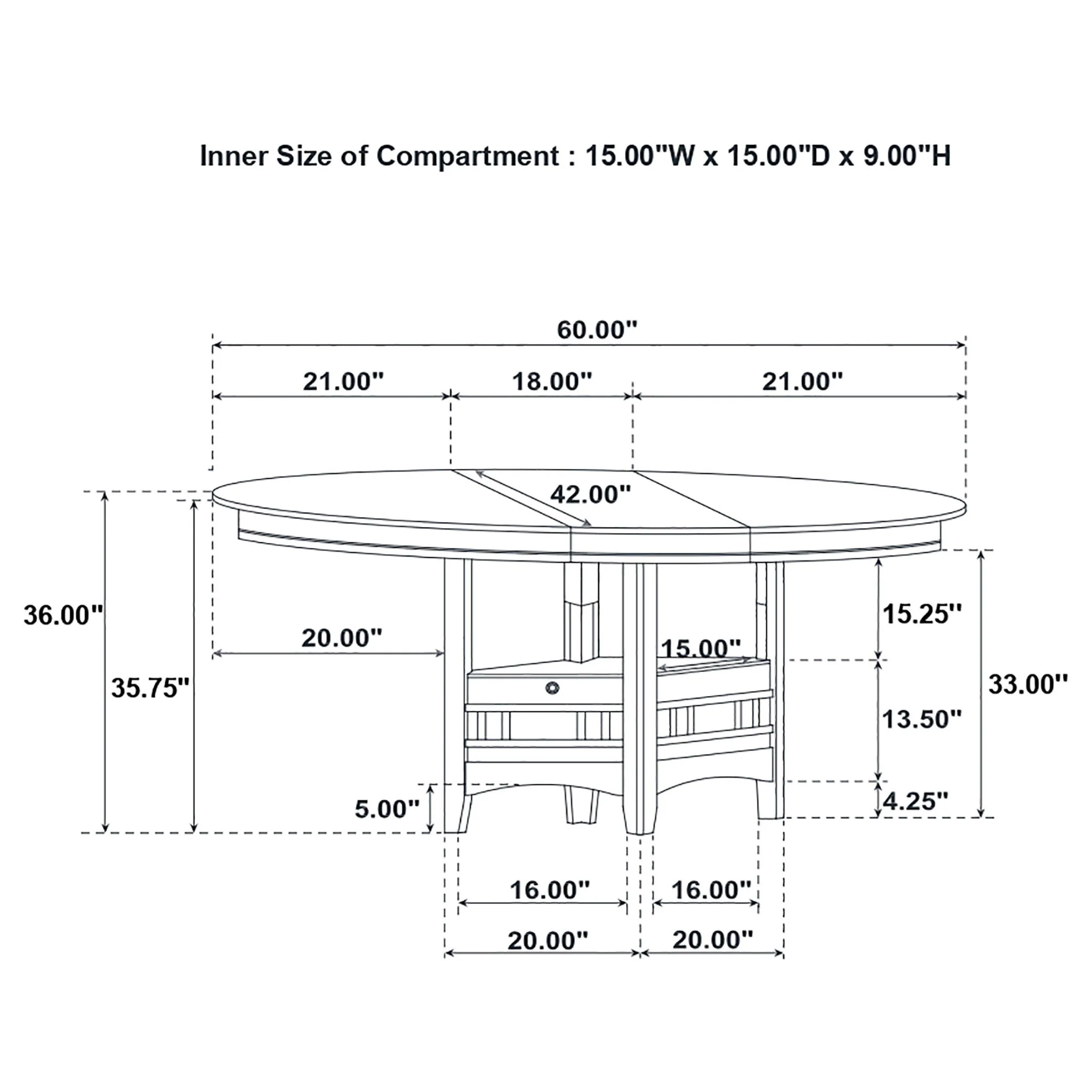 Hester - Extension Counter Dining Table - Chestnut - Image 5