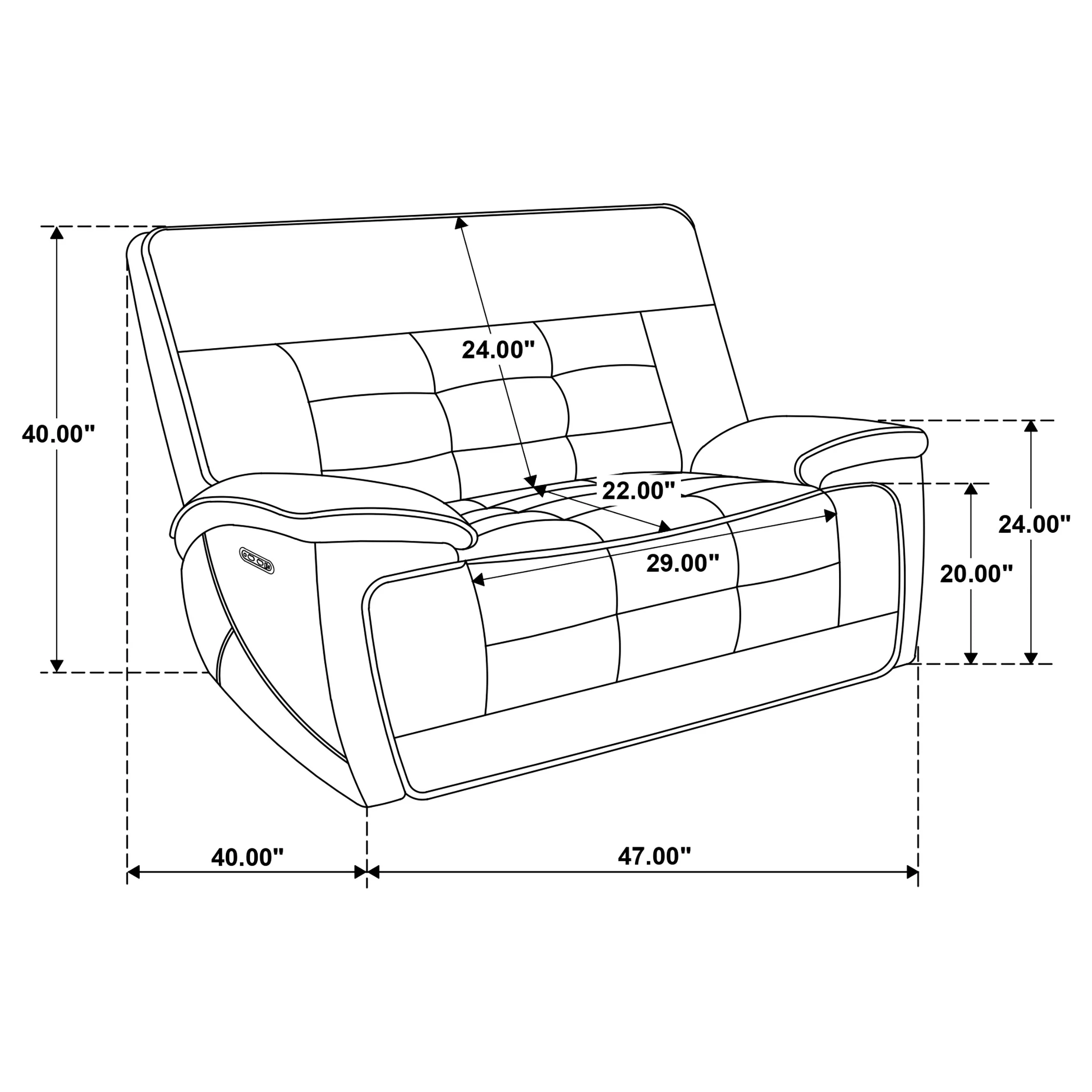 Hewitt Leather Upholstered Dual Power Recliner Chair - Image 10