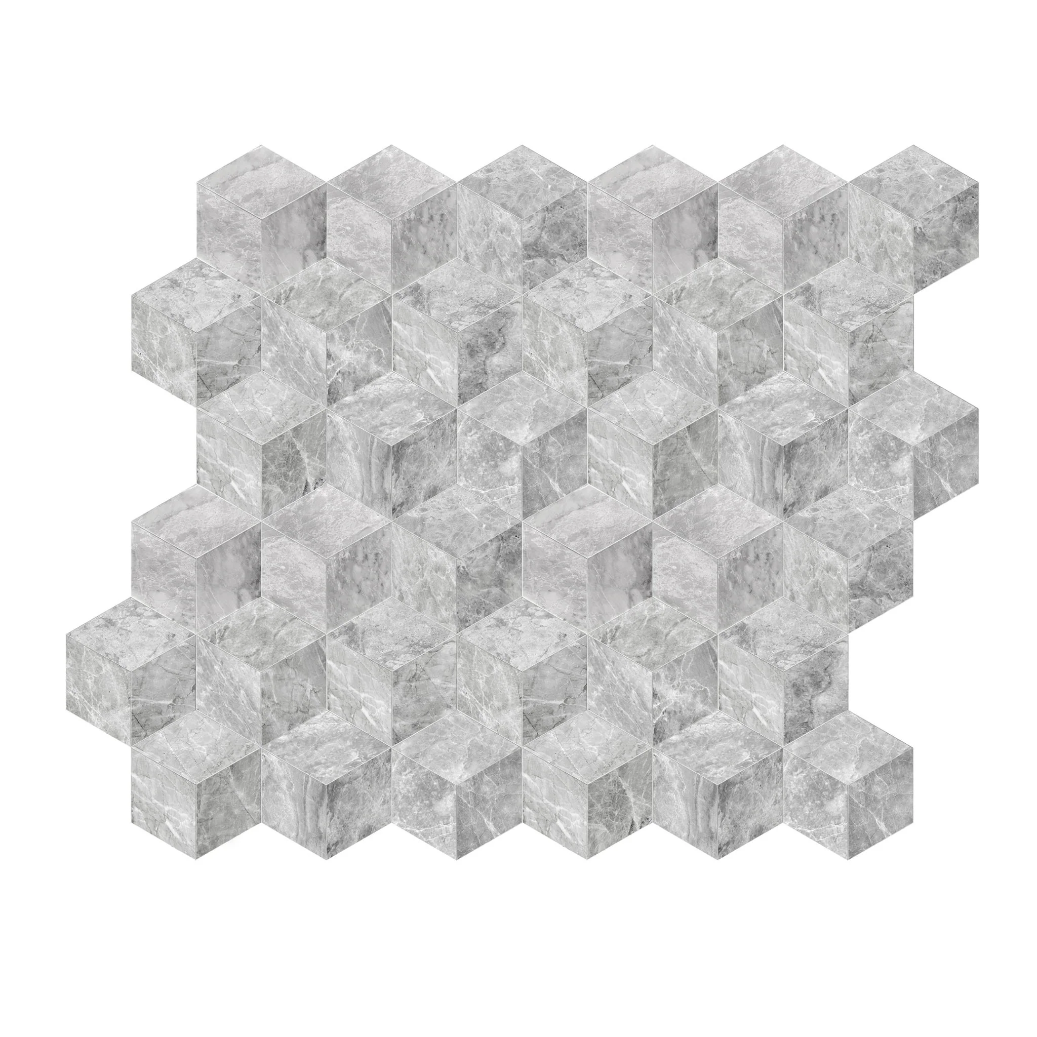 Hexagon Natural Marble Polished Tile For Wall And Floor (Set of 12) - Image 15