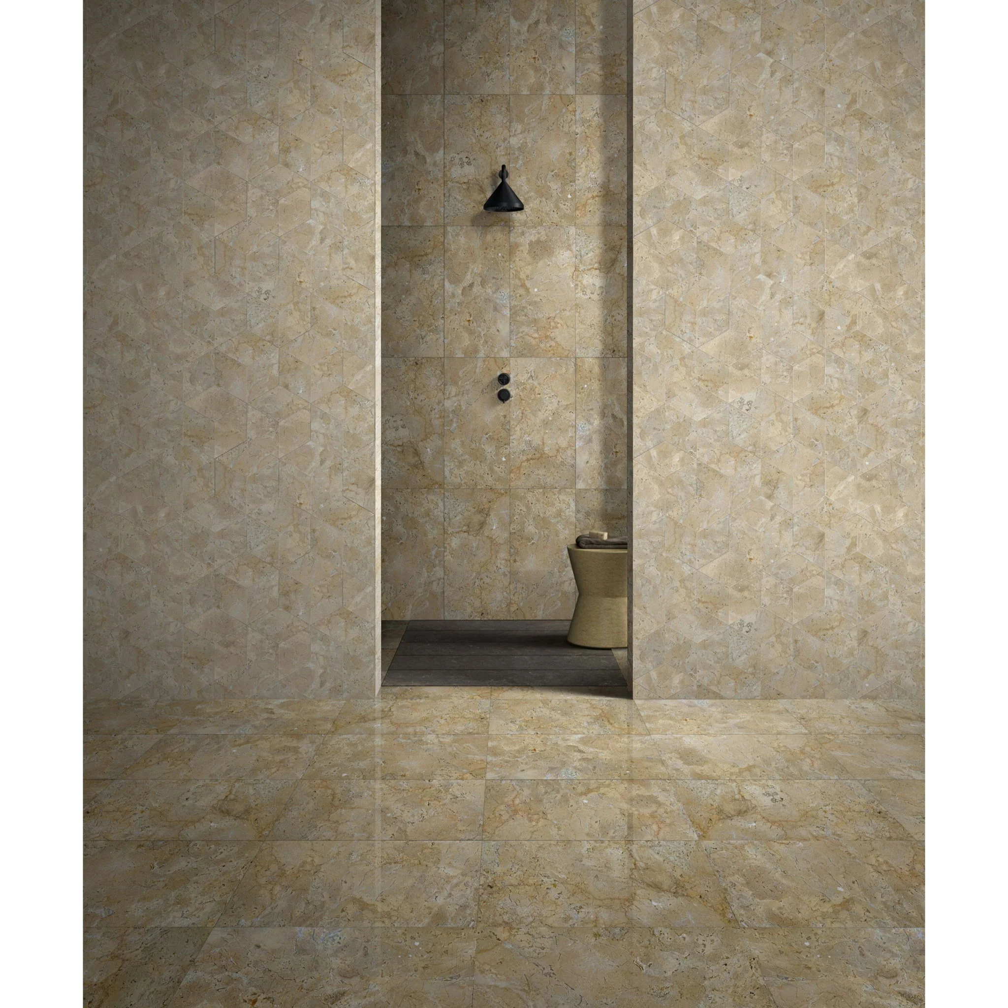Hexagon Natural Marble Polished Tile For Wall And Floor (Set of 12) - Image 29