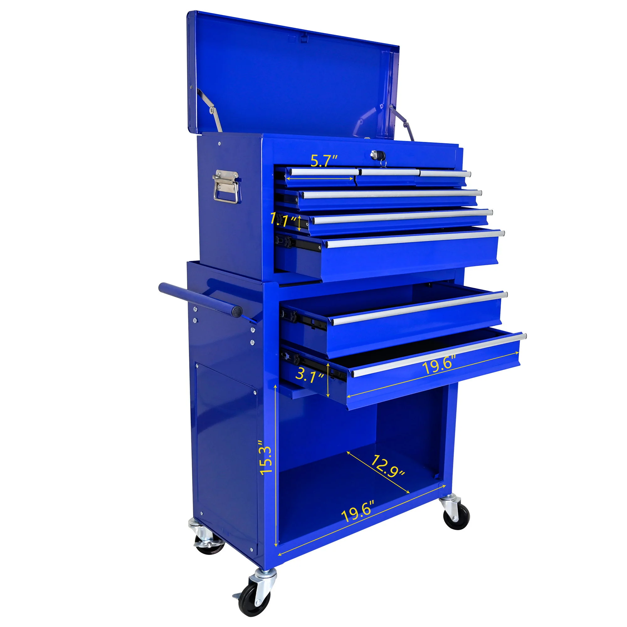 High Capacity Rolling Tool Chest With Wheels And Drawers, Storage Cabinet - Image 15