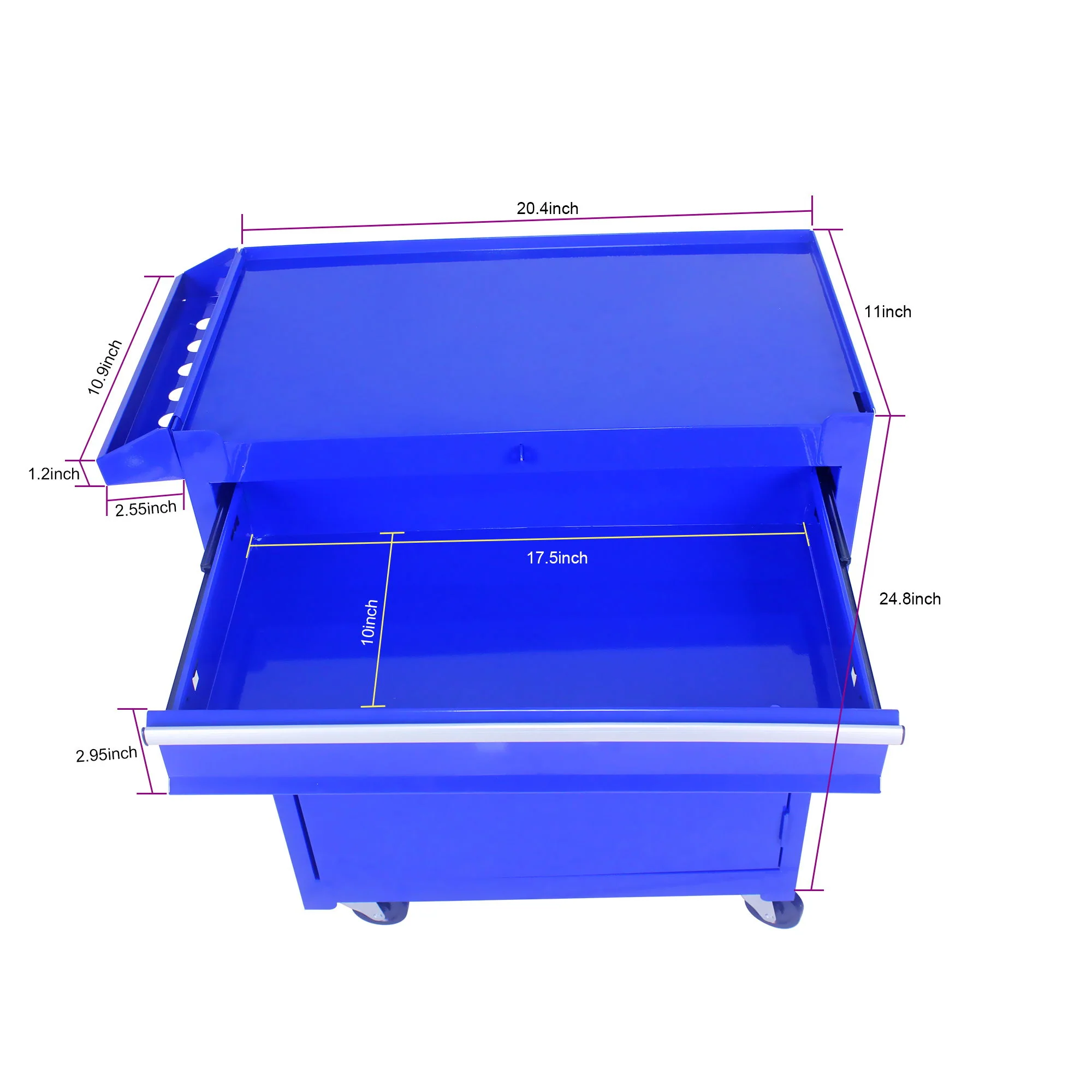 High Capacity Rolling Tool Chest With Wheels And Drawers, Storage Cabinet - Image 54