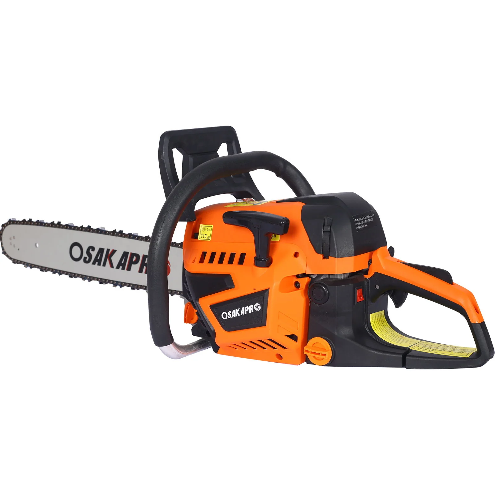 High Performance 22" 58Cc Gasoline Chainsaw For Trees And Wood Cutting Epa Compliant - Orange - Image 7