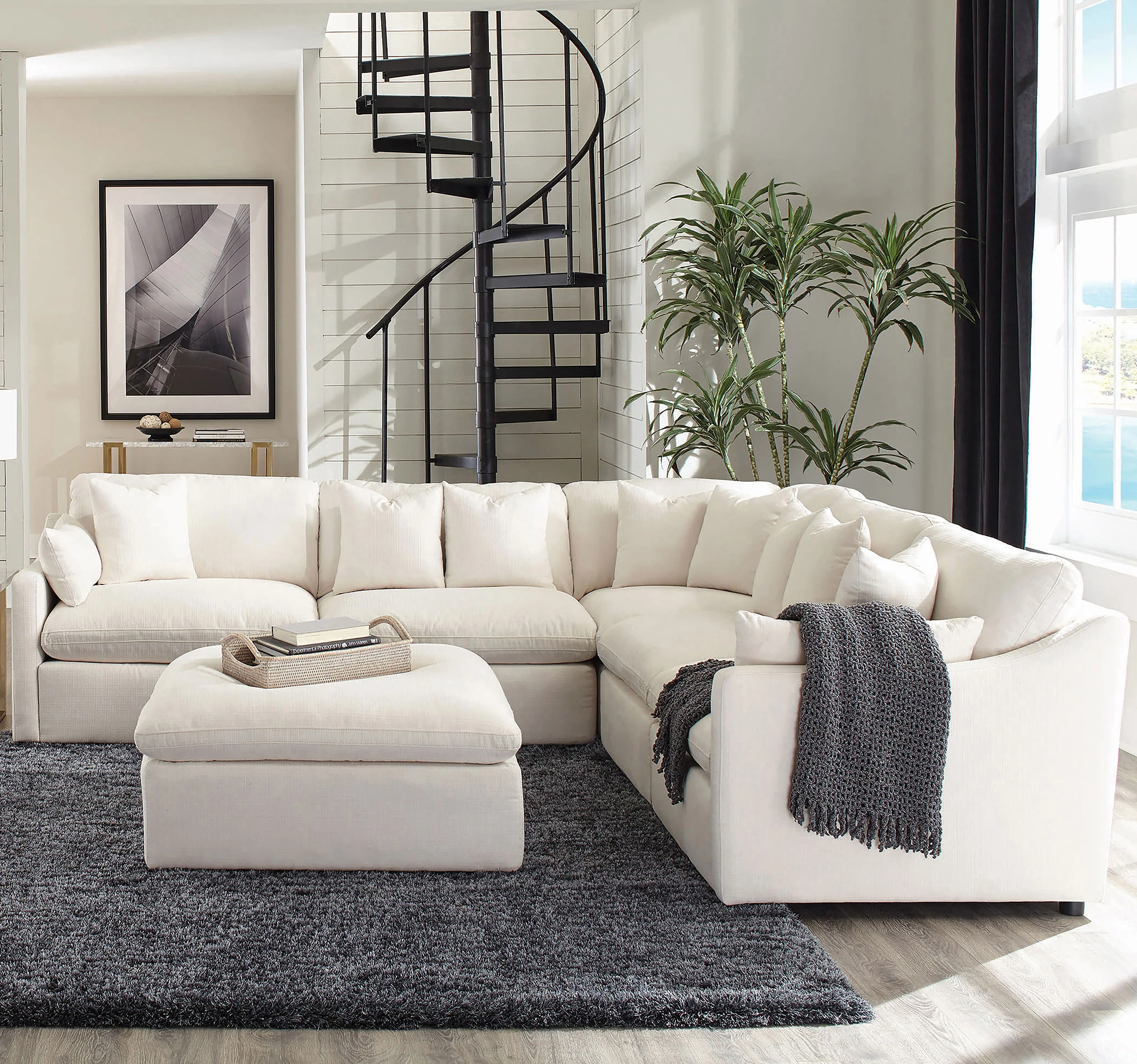 Hobson Upholstered Armless Chair - Ivory - Image 12