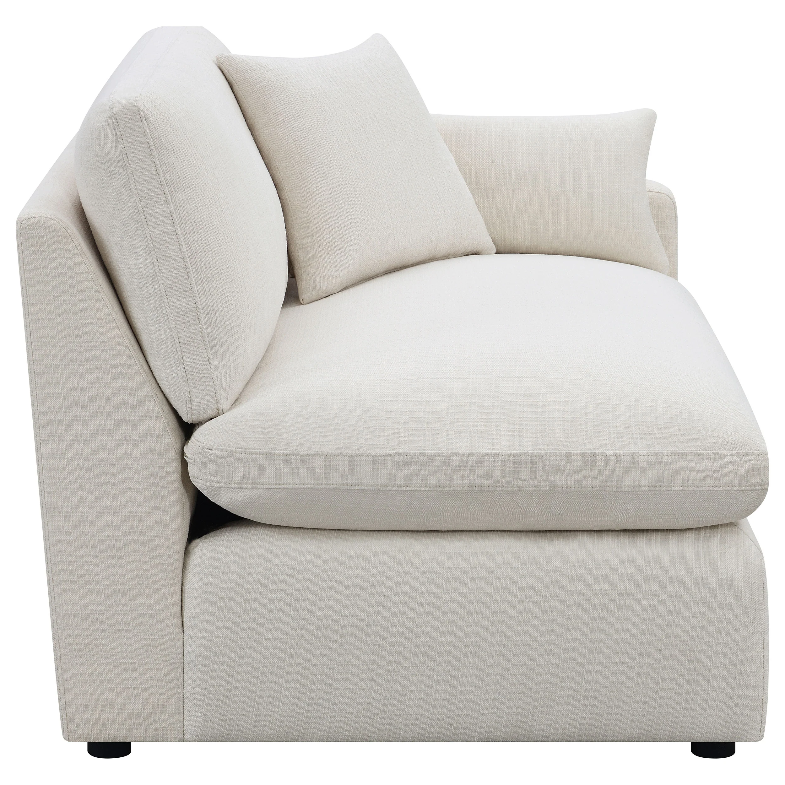 Hobson Upholstered LAF Chair in Ivory - Image 3