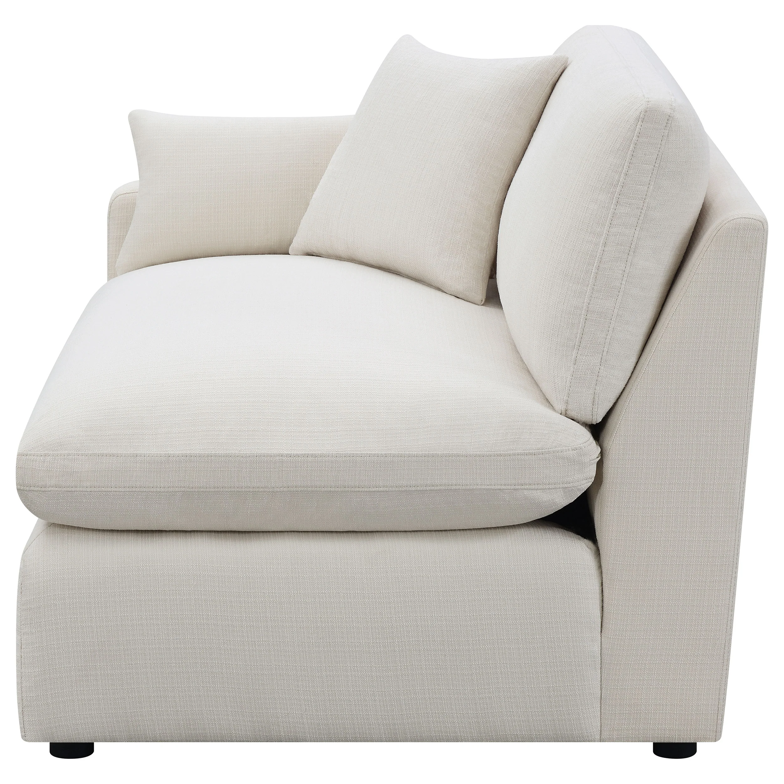 Hobson Upholstered LAF Chair in Ivory - Image 4