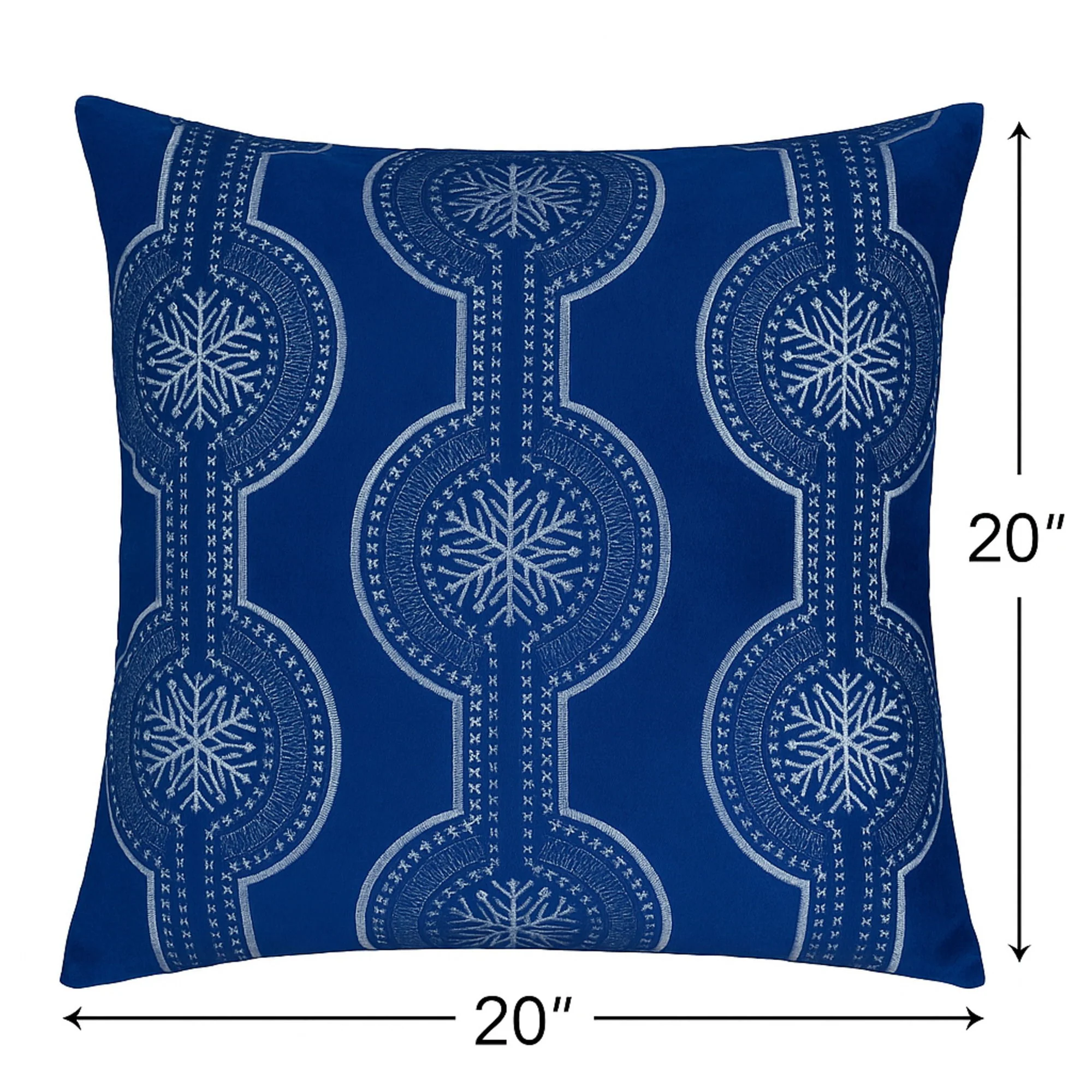 Holiday Throw Pillow With Snowflake Embroidery - Image 15