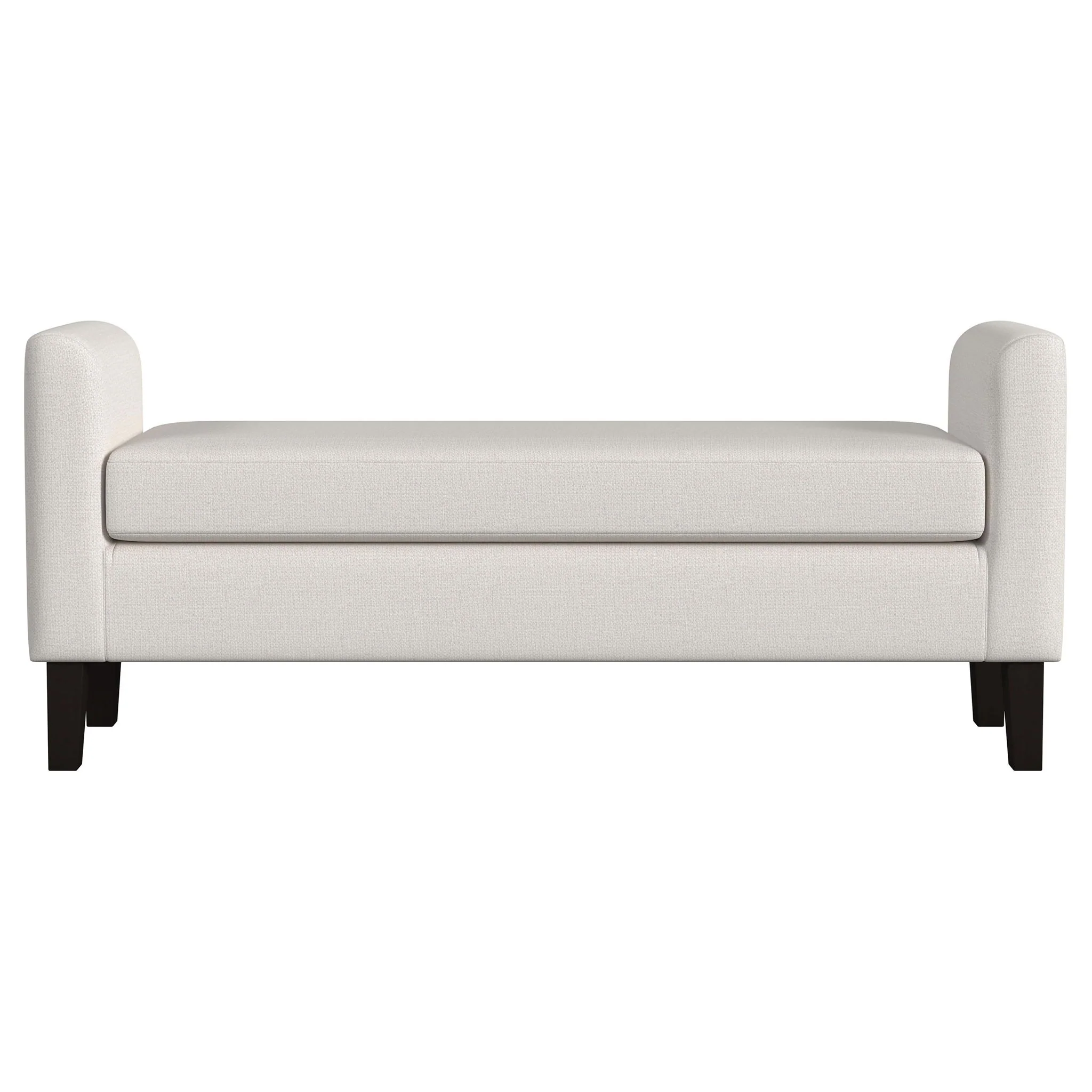 Hollis - Upholstered Accent Bench With Armrests Seating - Vanilla White - Image 7
