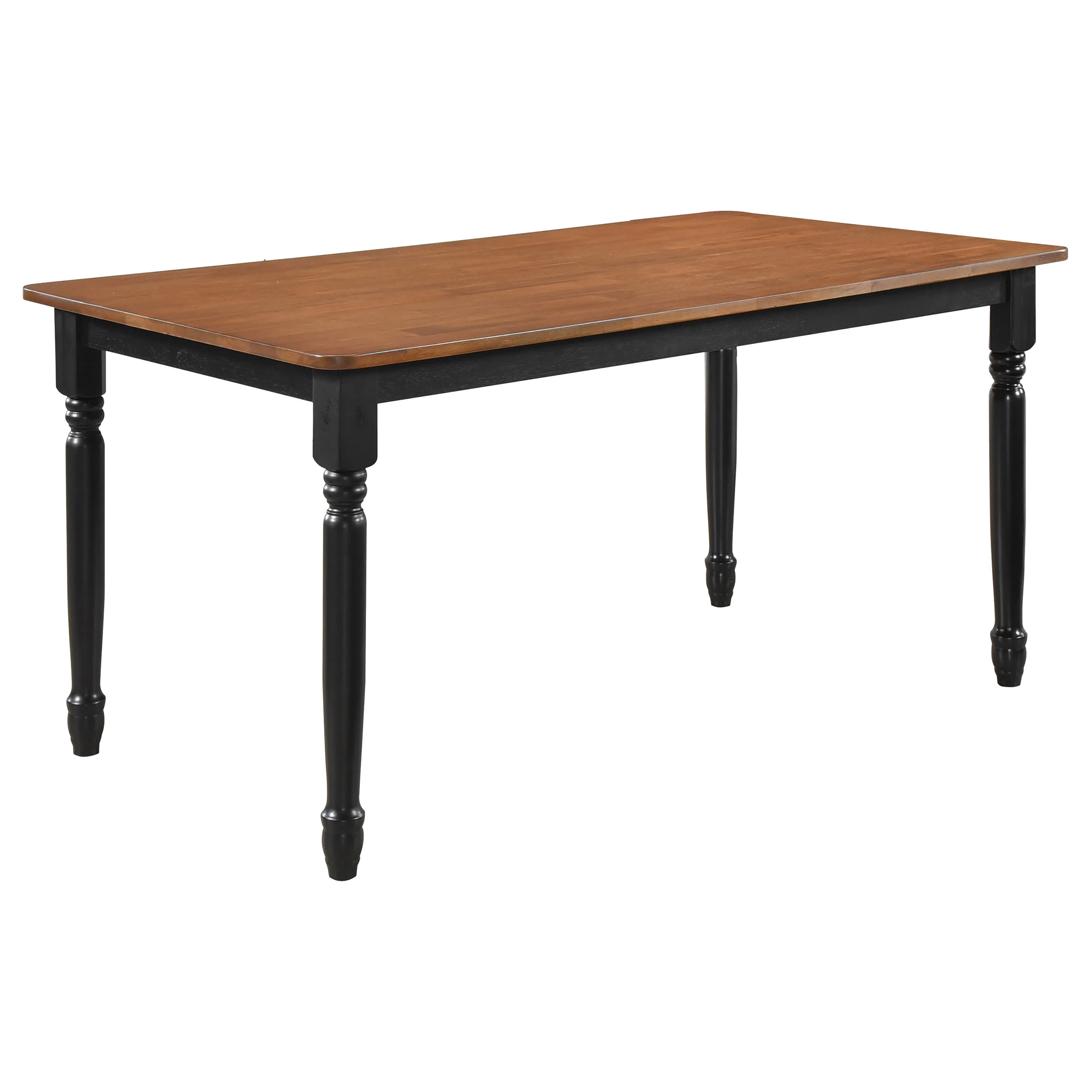 Hollyoak 5-Piece Rectangular Dining Set, Walnut and Black - Image 3