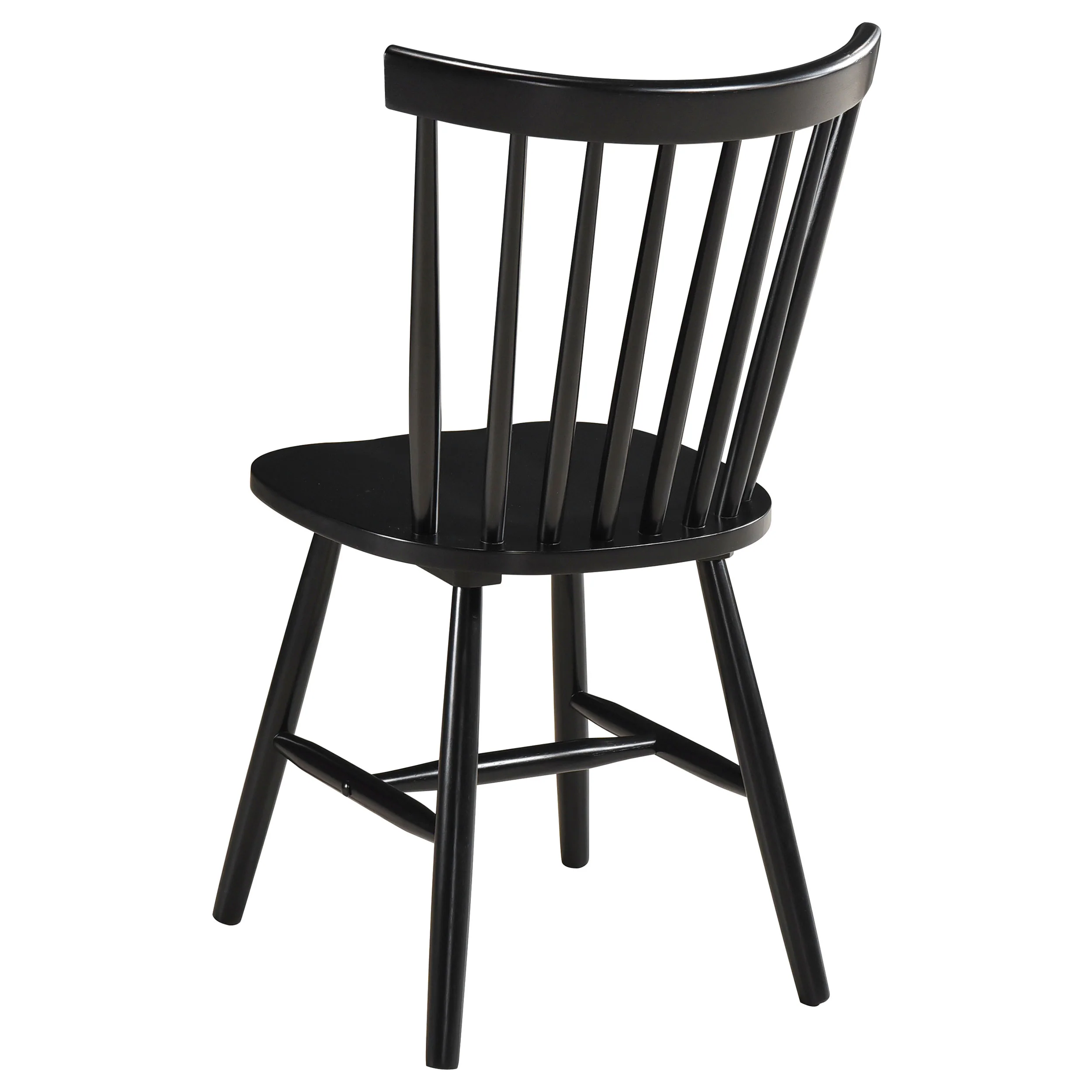 Hollyoak Windsor Wood Dining Side Chair Black Set of 2 - Image 6