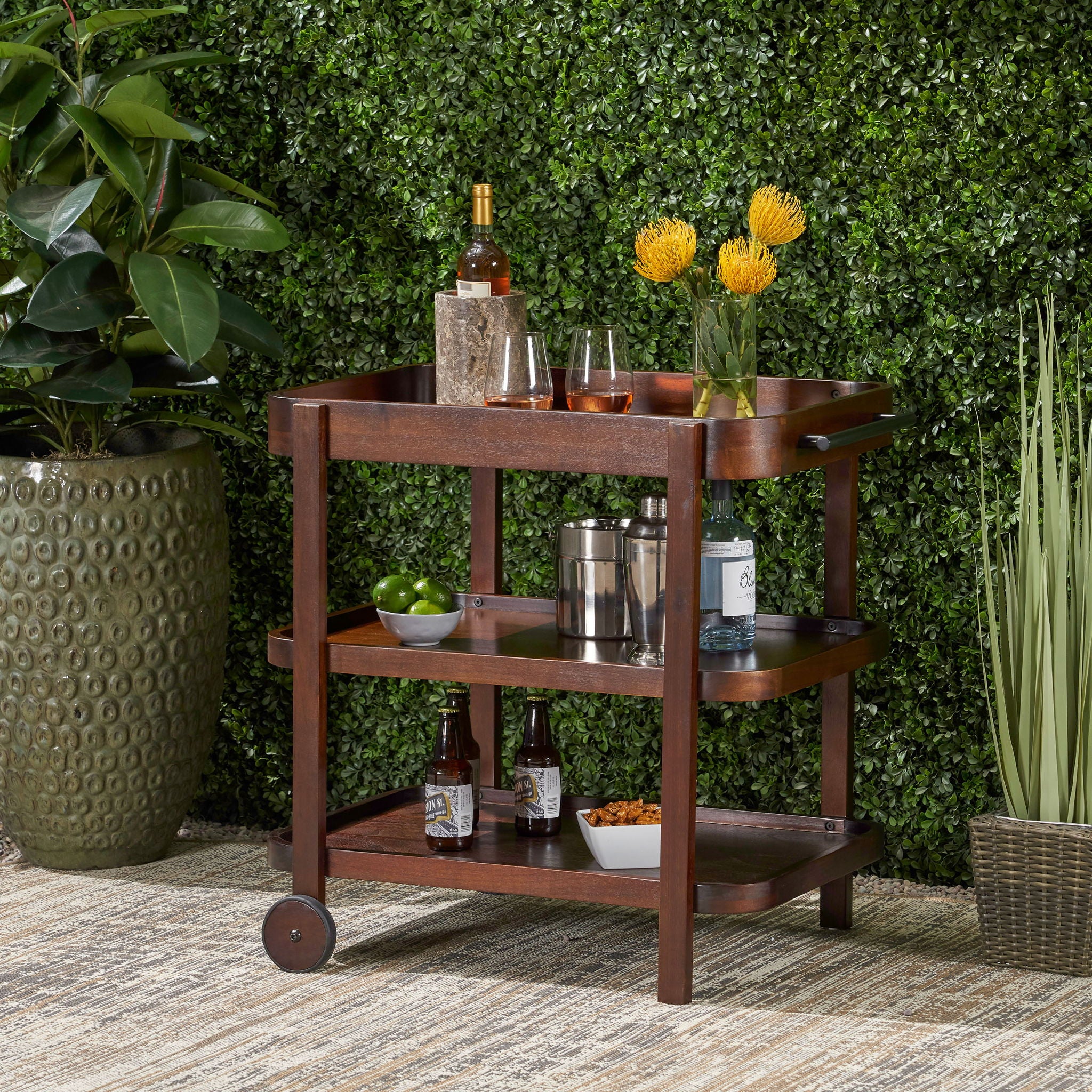 Home Selleck - Bar Cart - Mahogany - Image 7