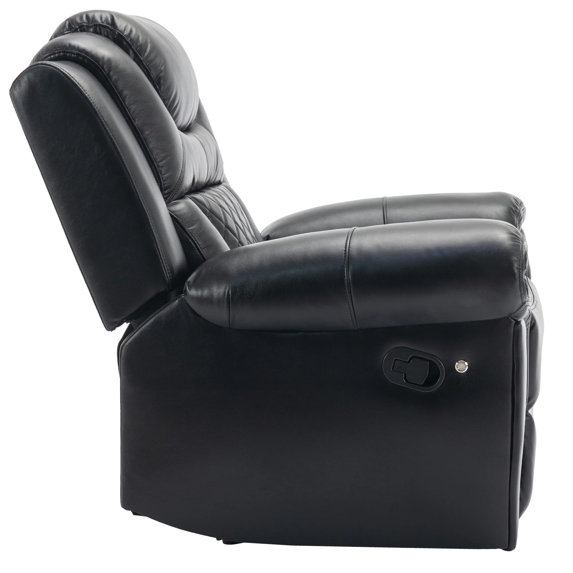 Home Theater Seating Manual Recliner Chair, Led Light Strip For Living Room - Black - Image 4