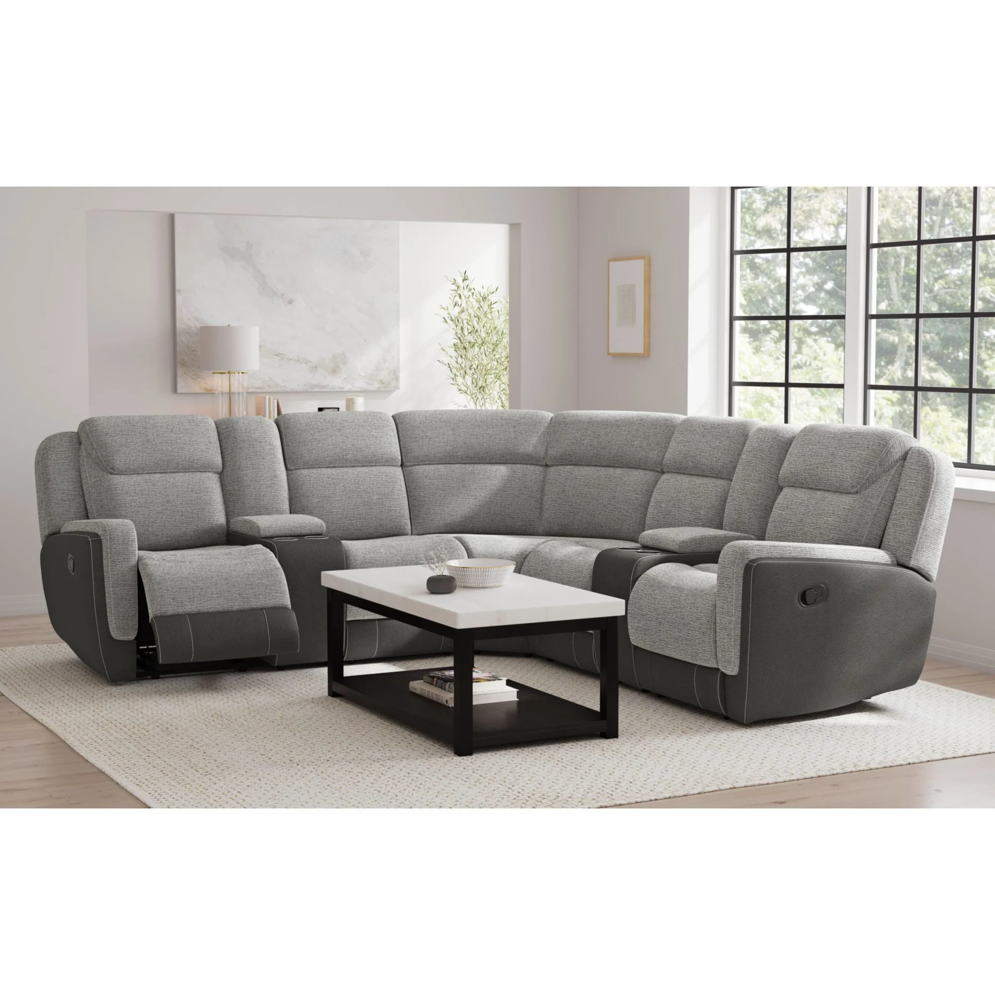 Hornet - 3 Piece Sectional Set With Console And 2 Recliners - Image 7