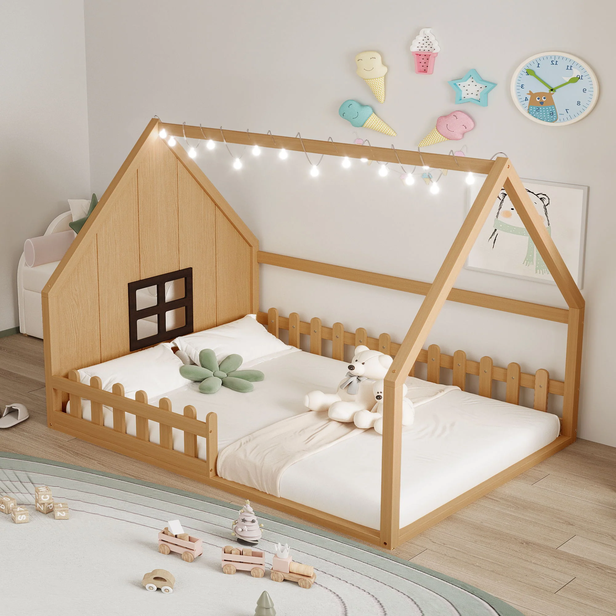House Bed With Window And Fence - Image 8