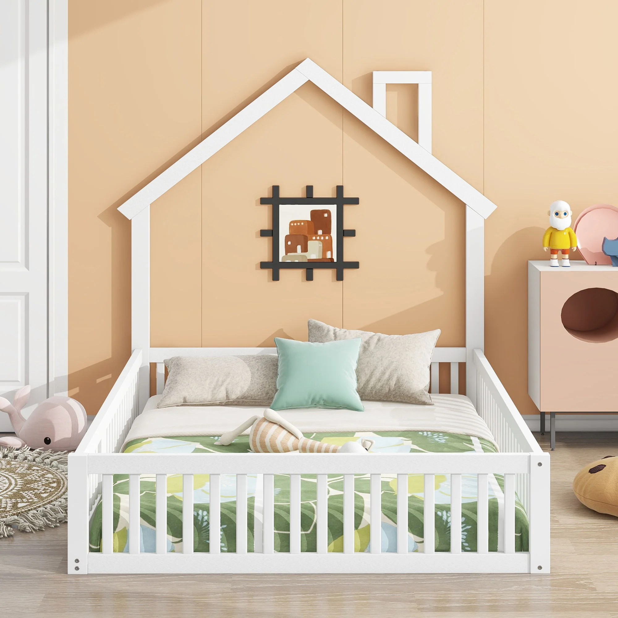 House Platform Bed With Guardrail - Image 13