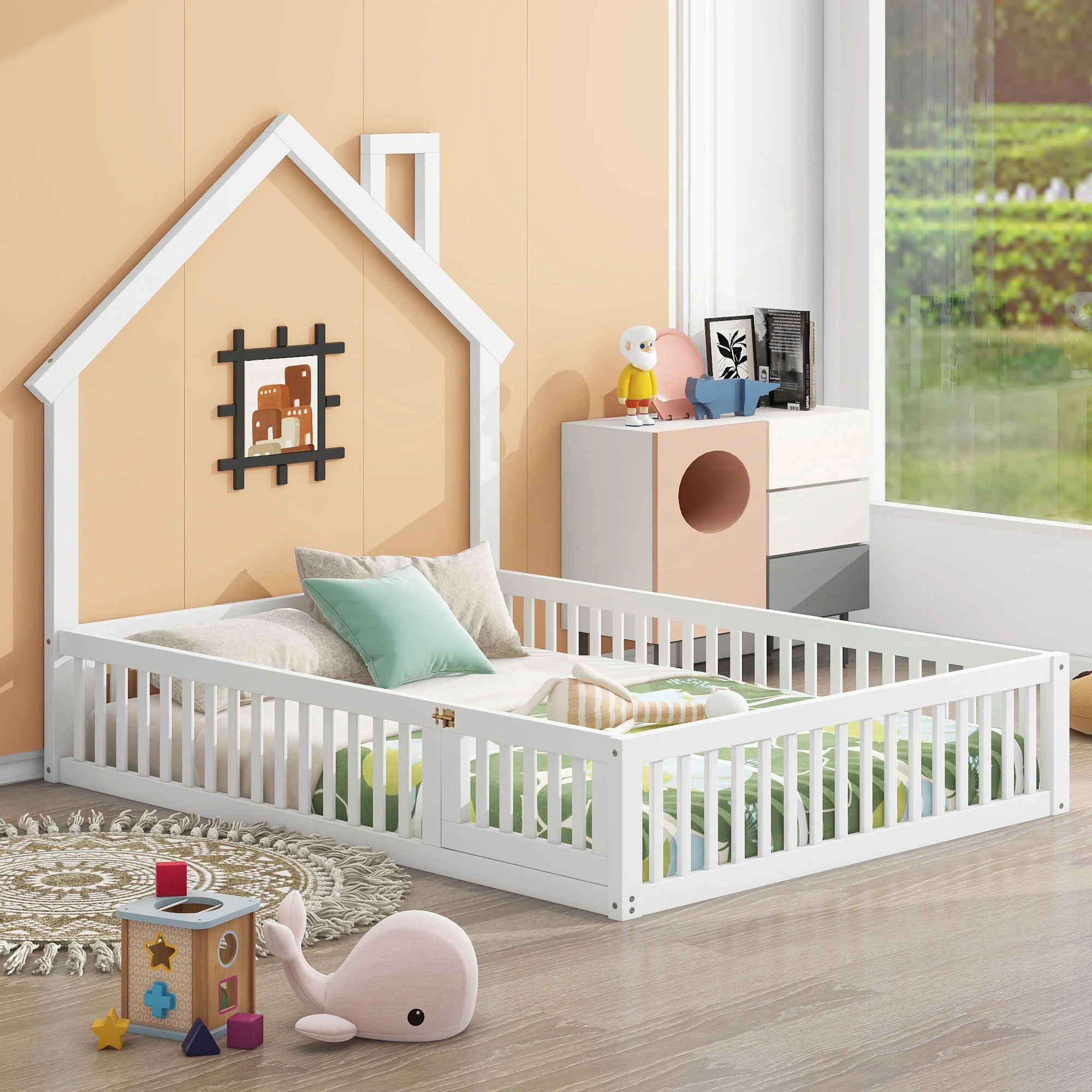 House Platform Bed With Guardrail - Image 3