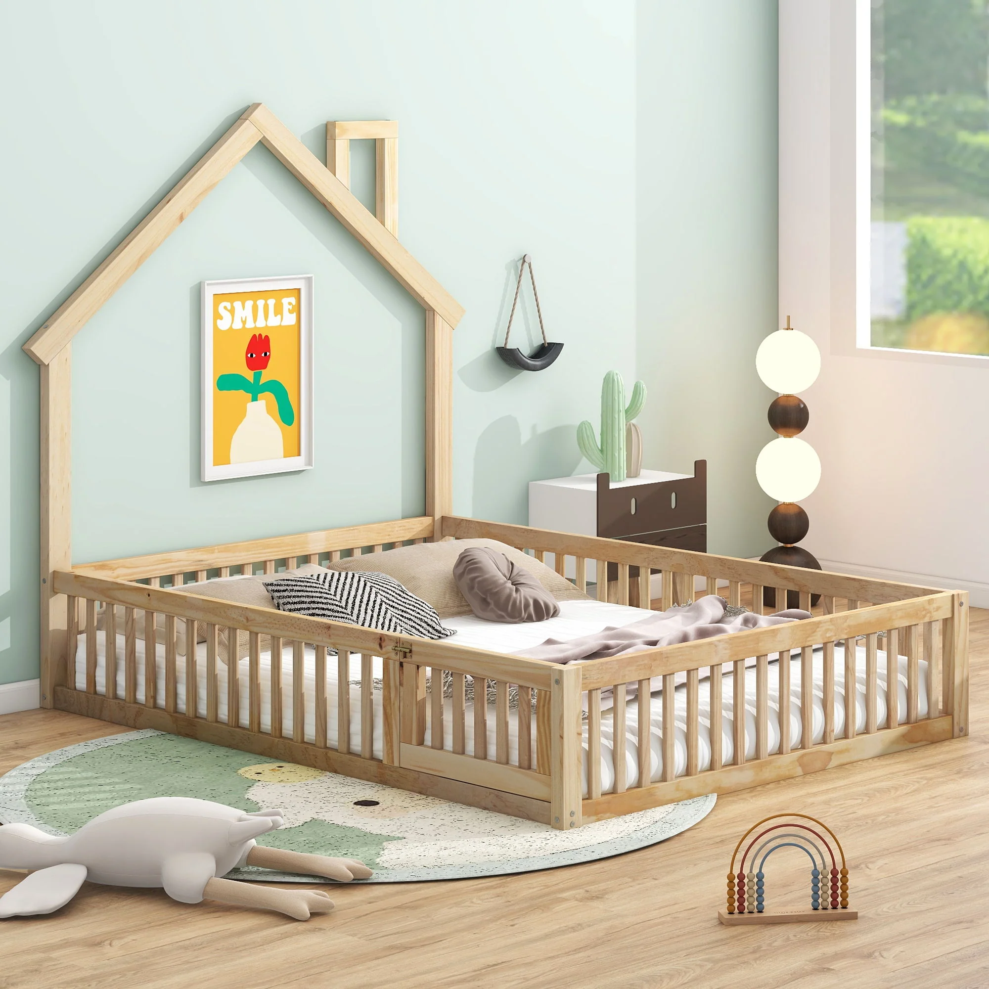 House Platform Bed With Guardrail - Image 4