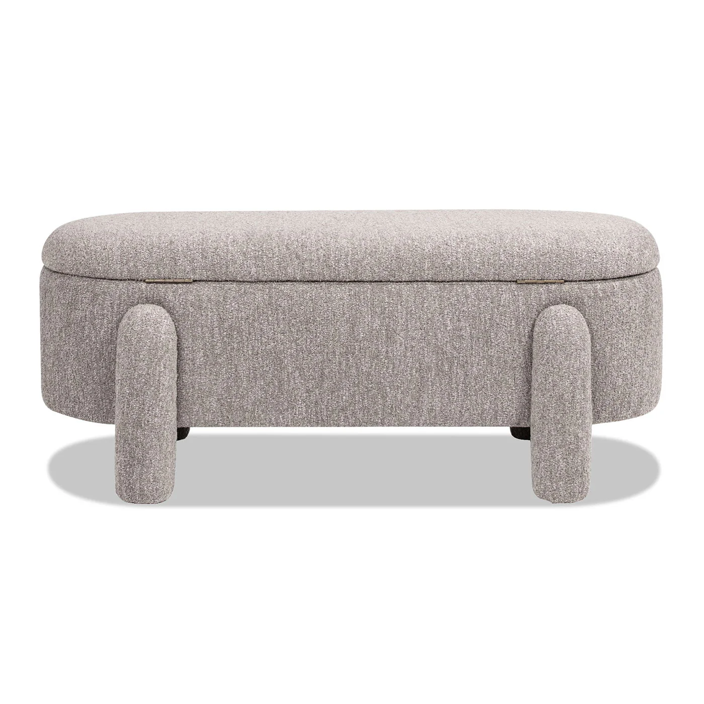 Hugo - Oval Fully Upholstered Storage Bench - Image 5