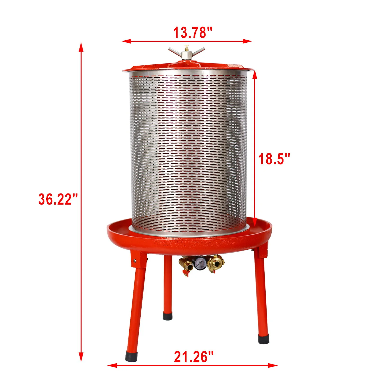 Hydraulic Fruit Wine Press With Apple Crusher, Water-Powered Cider Wine Press - Green - Image 4