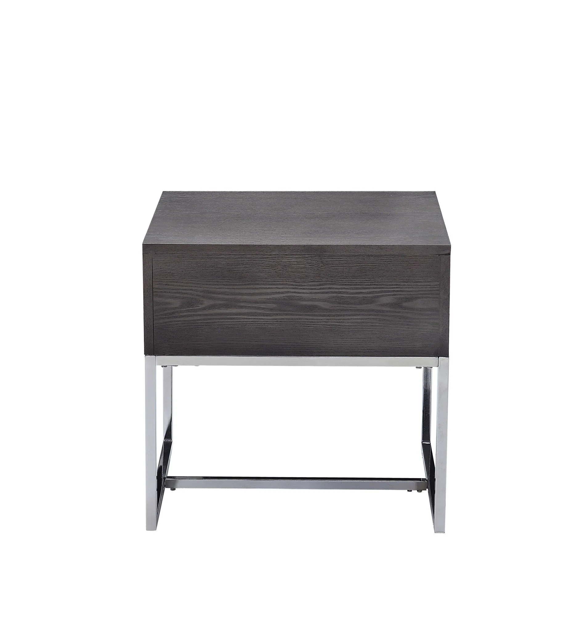 Iban - End Table - Gray Oak / Chrome - Image 2