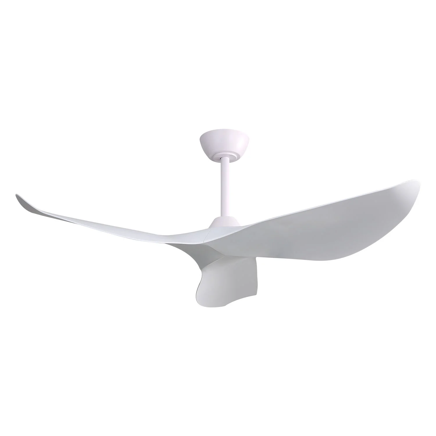 Indoor Ceiling Fan Without Light, 6 Speeds Reversible DC Motor, 3 ABS Blade Ceiling Fan White For Bedroom - White - Image 2