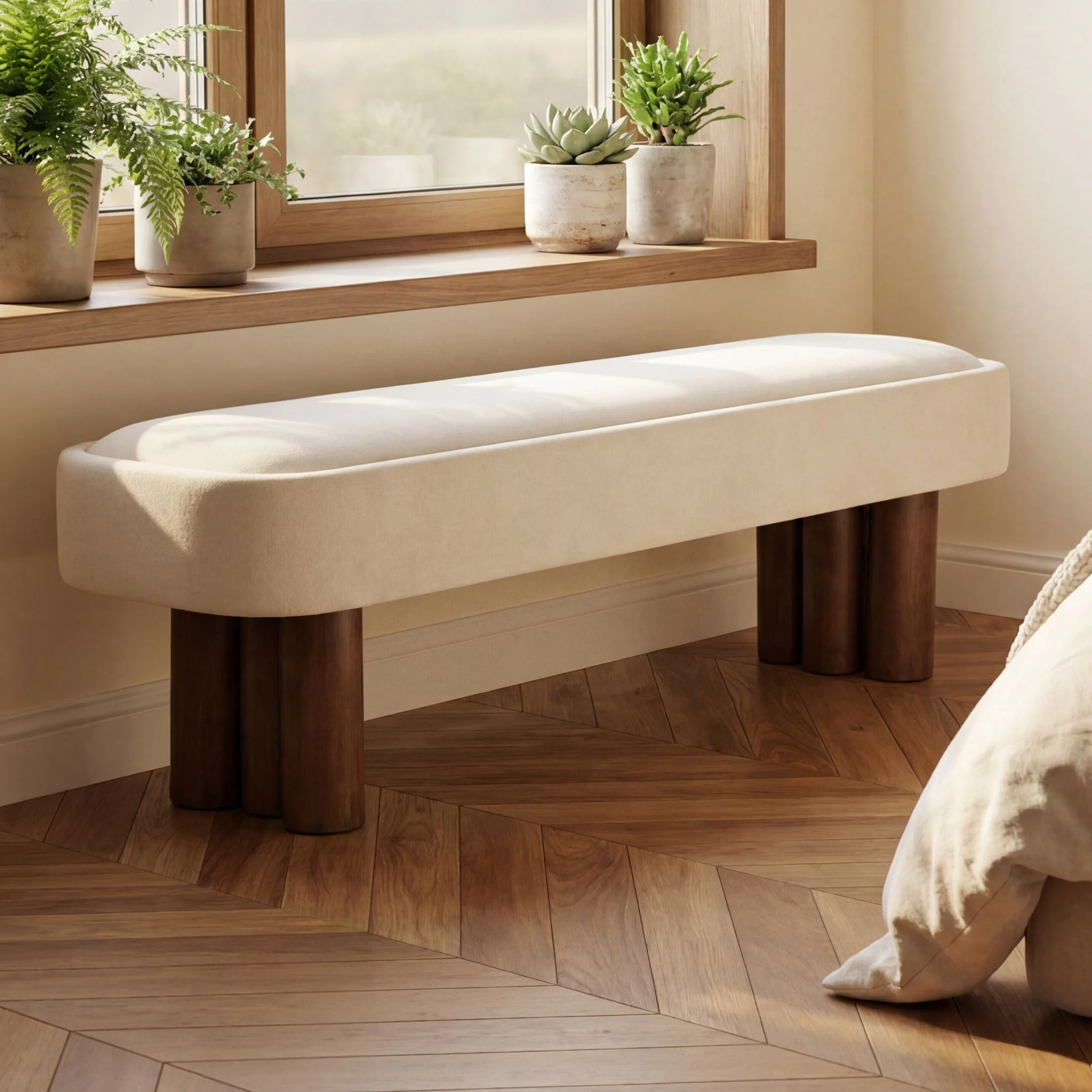 Indoor Upholstered Dining Bench - Image 5