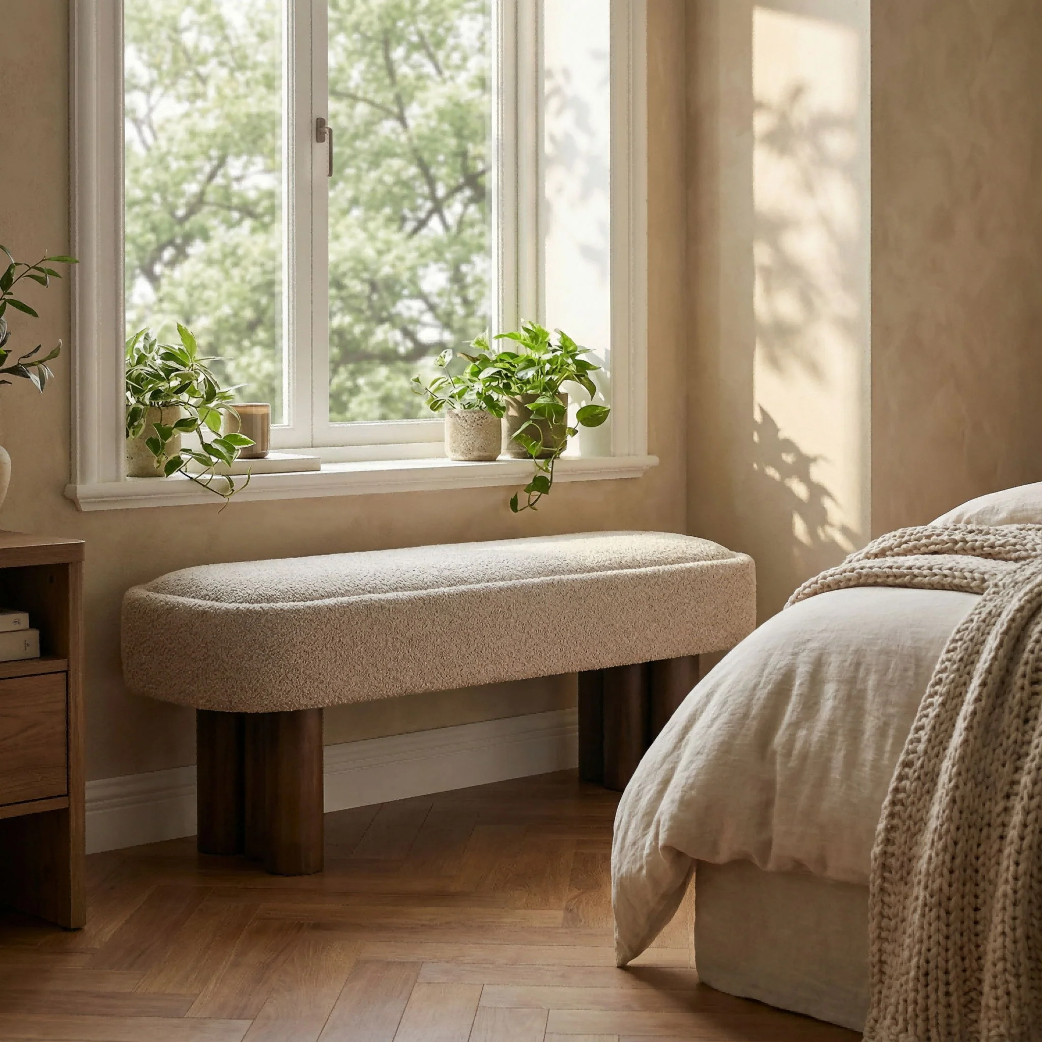 Indoor Upholstered Dining Bench - Image 9