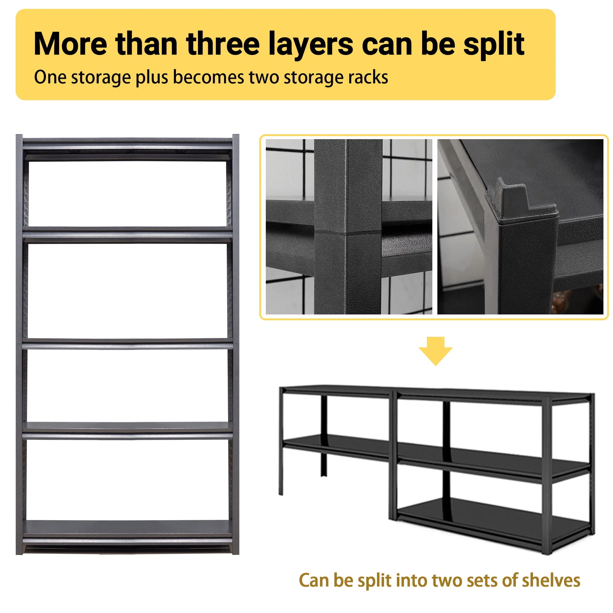 Industrial Heavy Duty Metal Garage Shelving Unit, Adjustable Storage Rack - Image 16