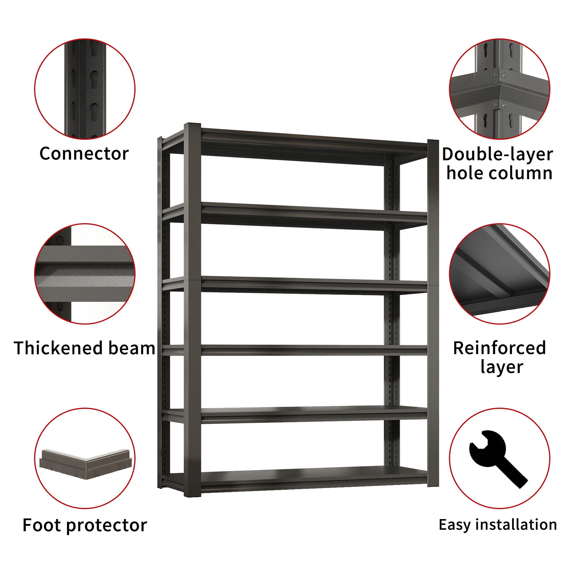 Industrial Heavy Duty Metal Garage Shelving Unit, Adjustable Storage Rack - Image 31